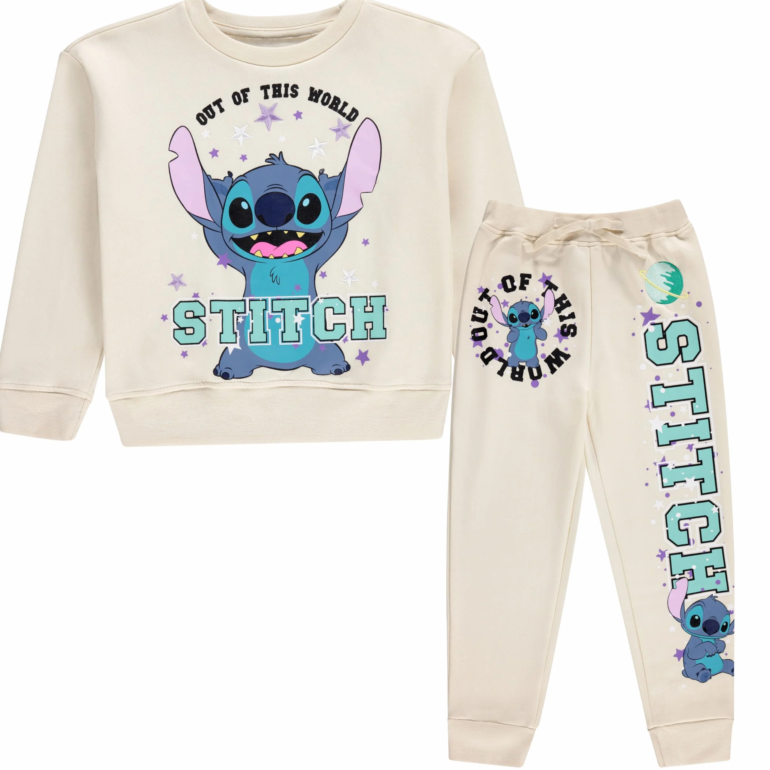 Disney Lilo & Stitch Ensemble de vêtements pour fille – Sweat à capuche et jogging 2 pièces Tailles 4-16