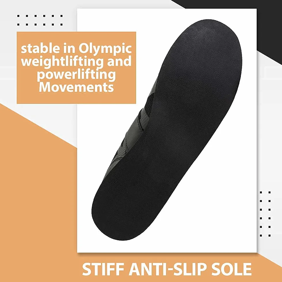 CORE Chaussures d'Haltérophilie Antidérapante Talon 3cm Noir