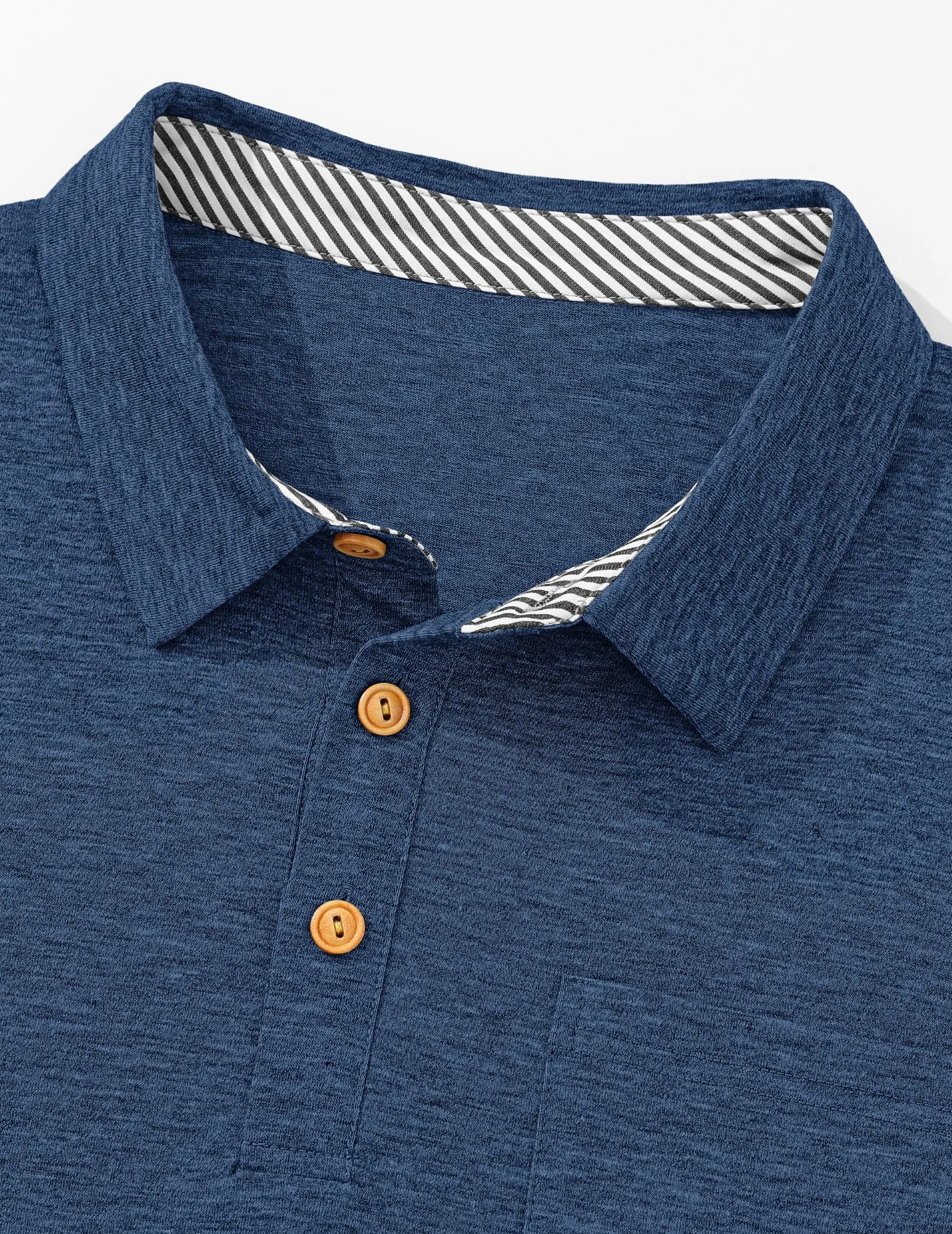 Poloshirt Homme Manches Courtes Coton avec Poche Poitrine M-4XL