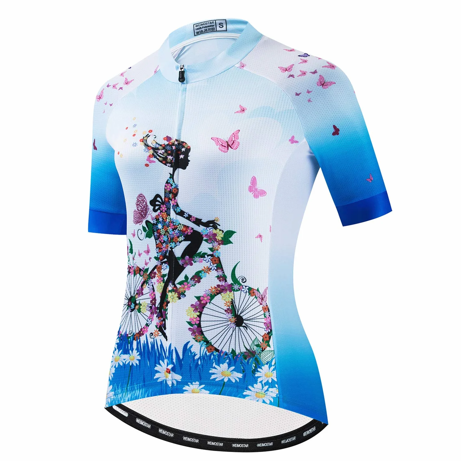 Maillot de Cyclisme Femme Respirant Vêtements Montagne Haut Vélo VTT Route Manches Courtes