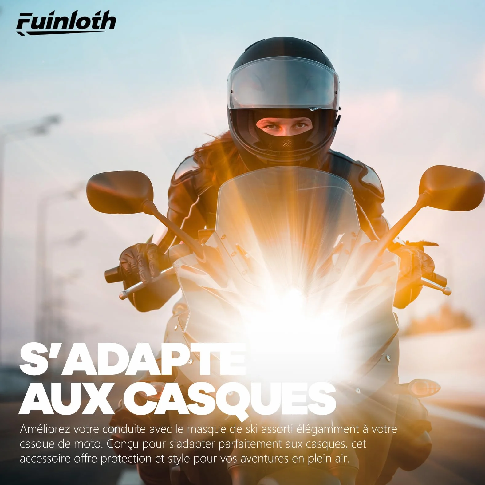 Cagoule Moto Été Homme Femme UV-Protection Respirant Anti-Transpiration Tour de Cou Multifonction