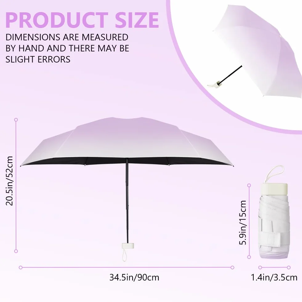 Parapluie de voyage coupe-vent 8 nervures portable compact mini parapluie capsule