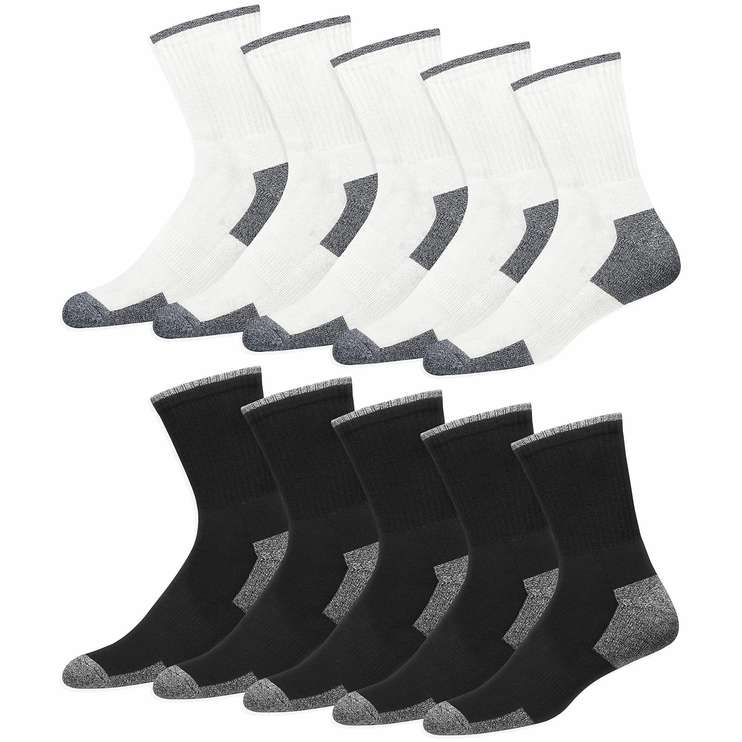 SOXCO 10 Paires Chaussettes Sport Coton Homme Hautes Travail