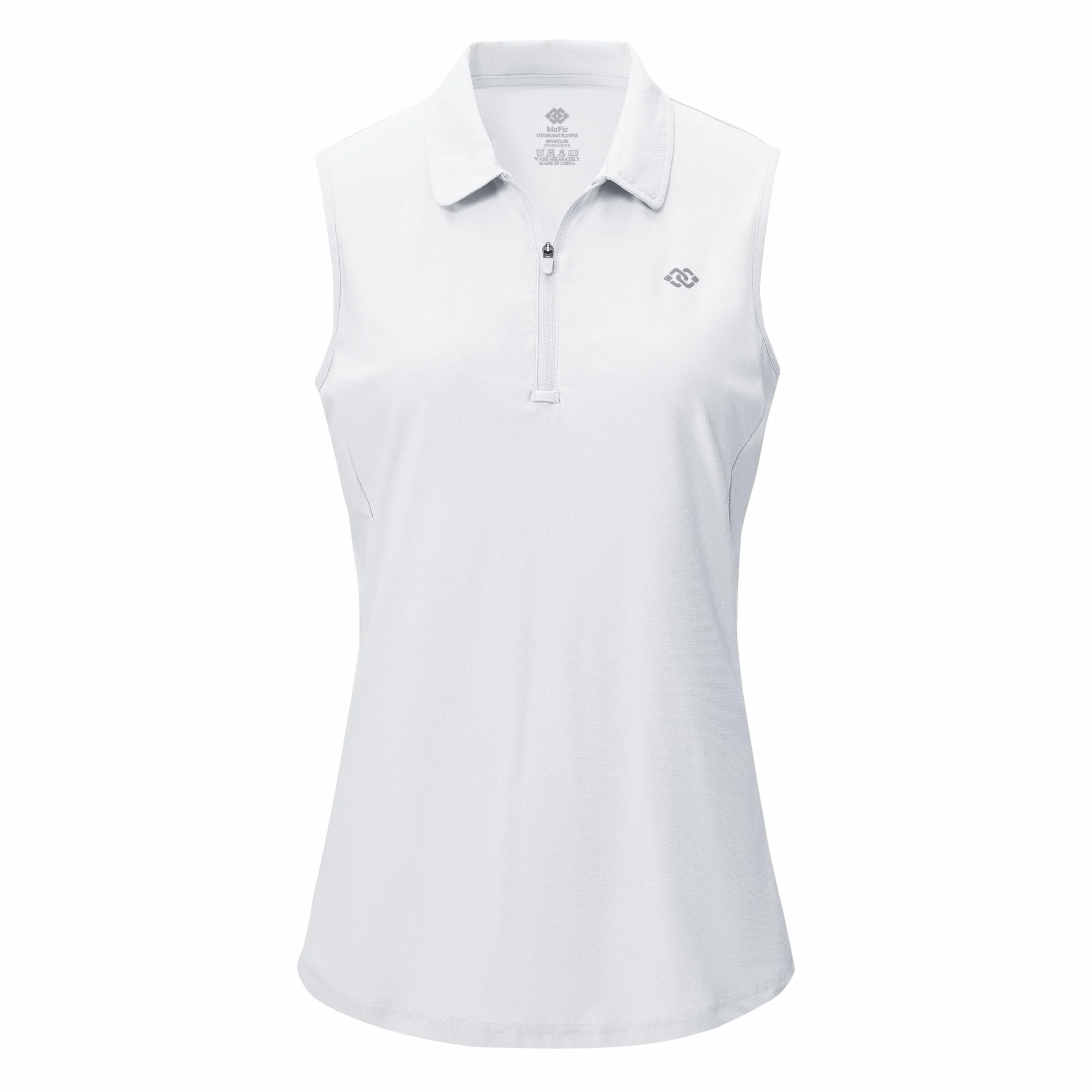 MoFiz Débardeur Sport Femme sans Manches Respirant Golf Tennis Tops 1/4 Zipper