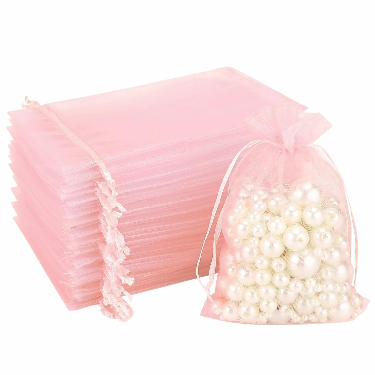 Sachet Organza 50PCS Pochette Cadeau 7x9 cm Sac à Bijoux Lavande Mariage