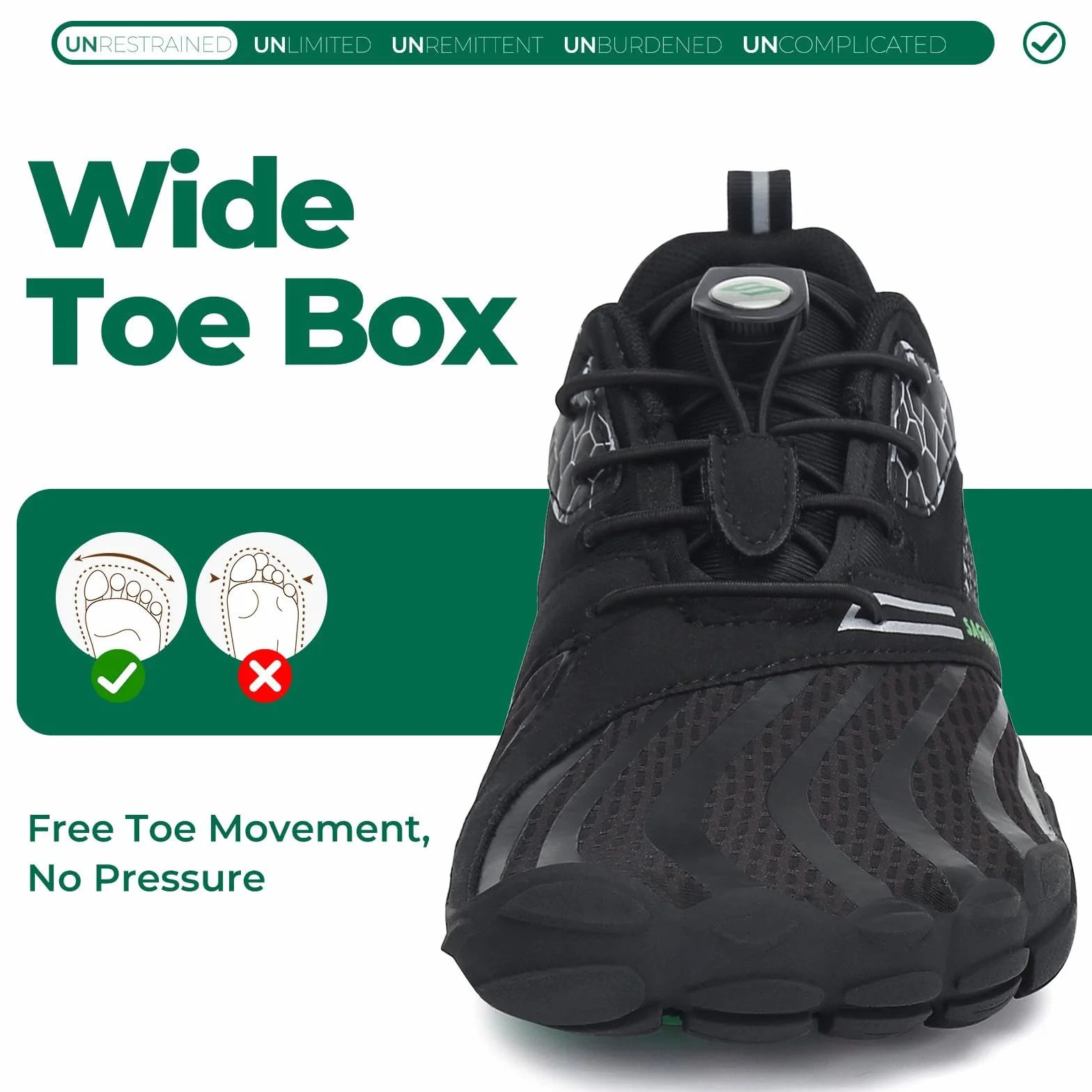 SAGUARO Chaussures Minimalistes Barefoot Trail pour Fitness Randonnée GR.35-48