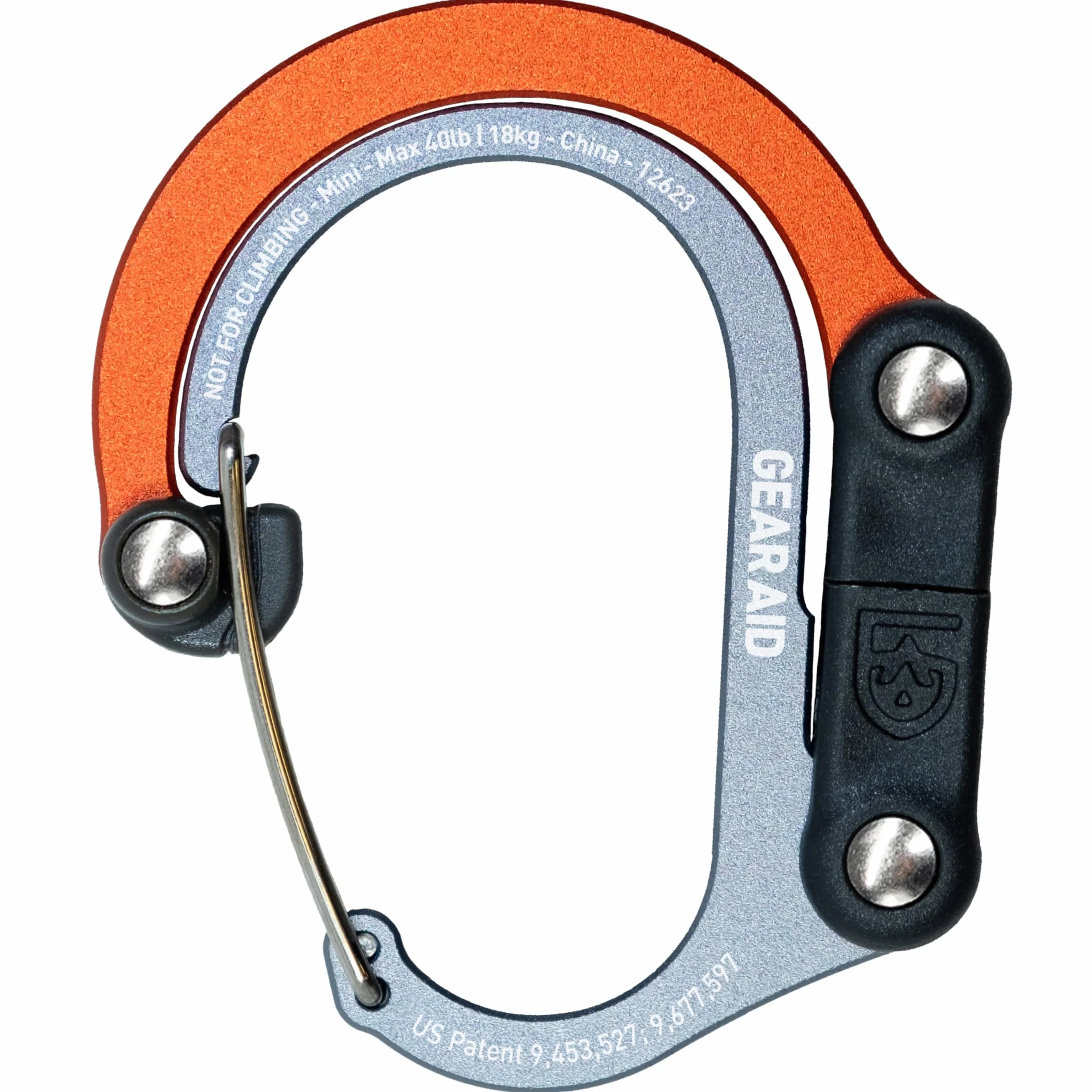 Gear Aid HEROCLIP Mousqueton et Crochet Mini Noir Bleu