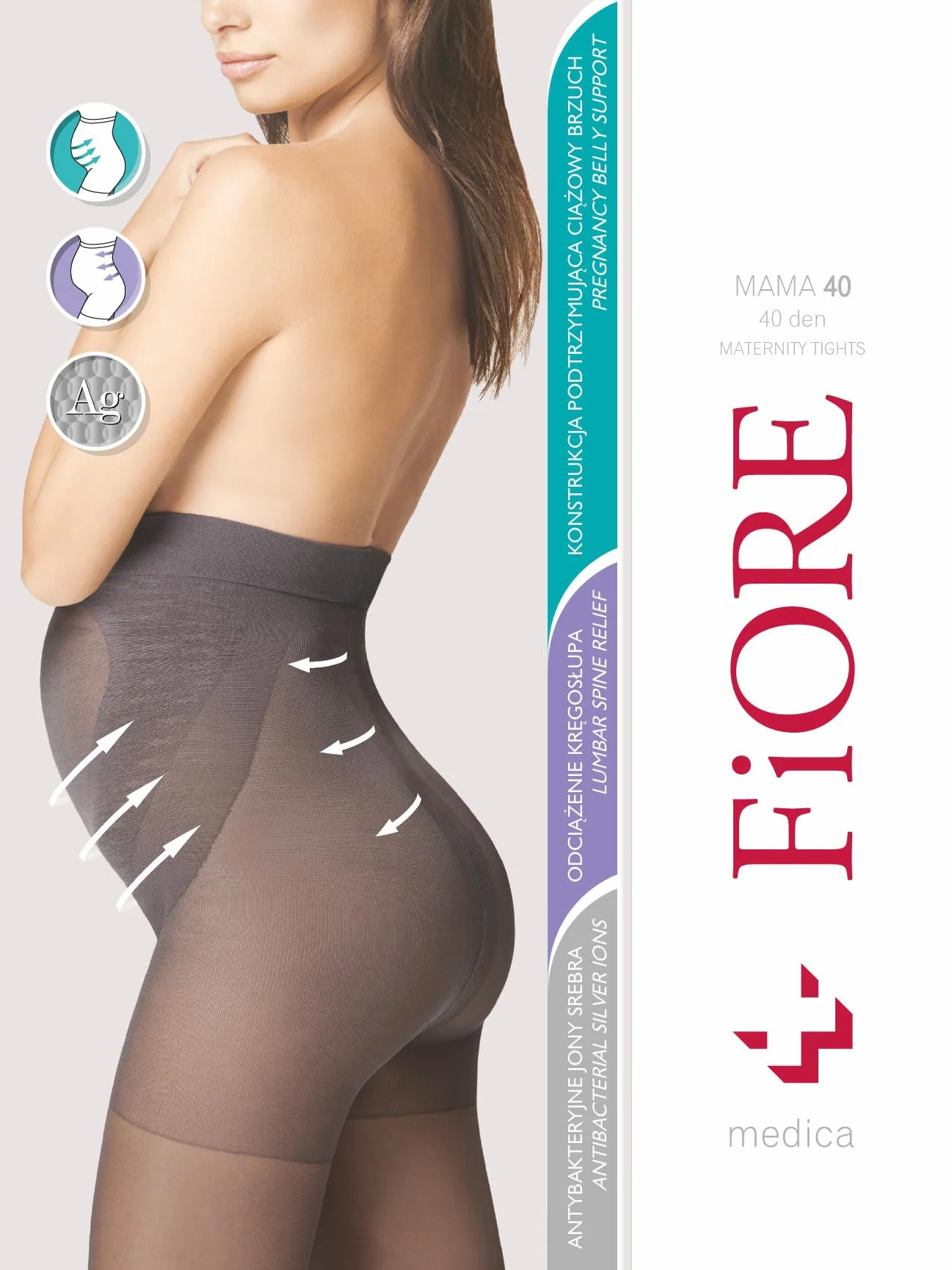 Fiore Umstandsstrumpfhose Bodycare 40 Den Cuisses Femme