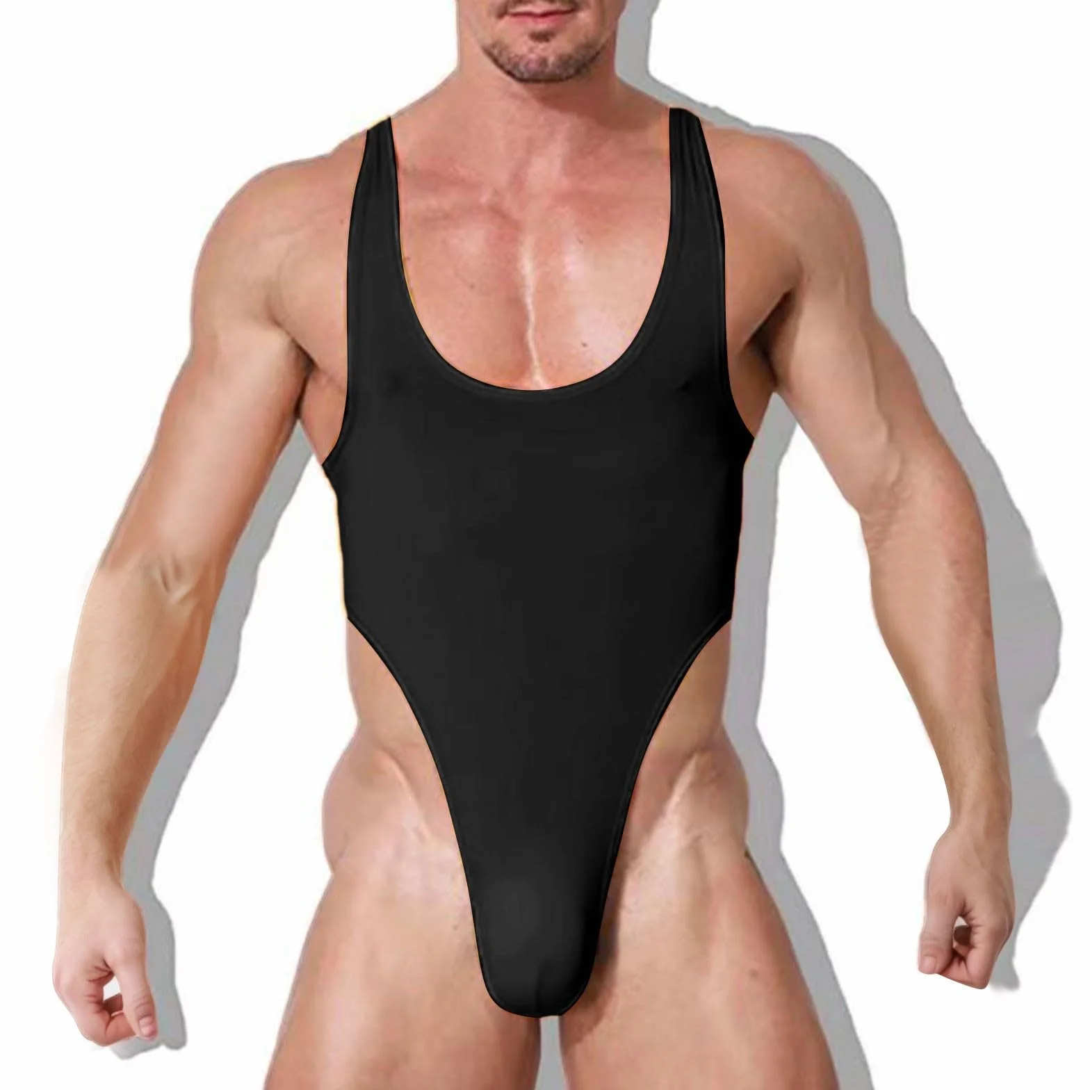 Homme Body String Sexy Erotique Lingerie de Nuit Débardeur Muscle Bodysuit High Cut Justaucorps Adulte