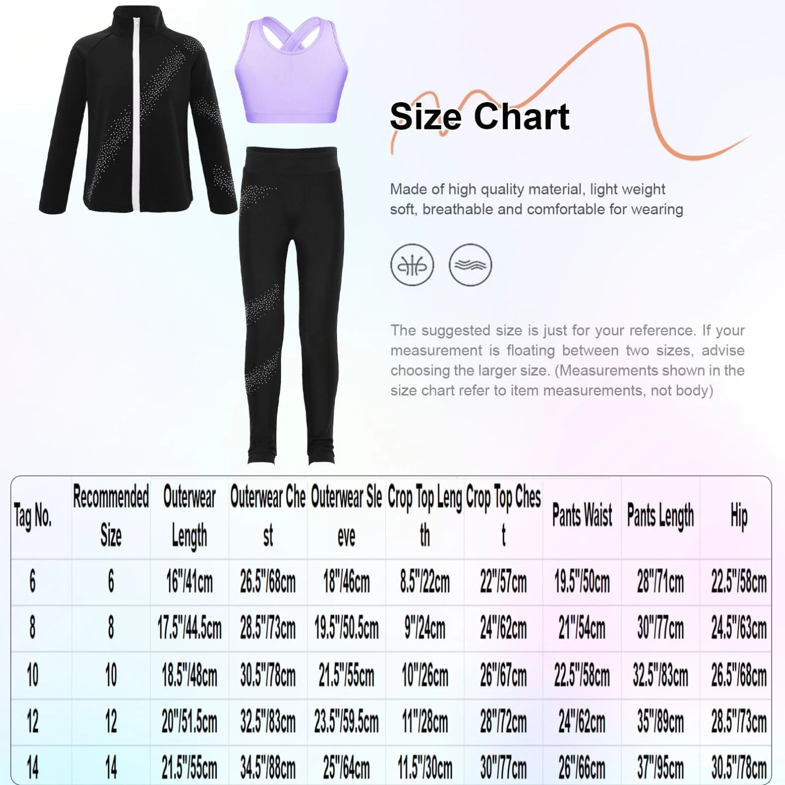 YiZYiF Ensemble Patinage Artistique Paillette Veste Manches Longues Débardeur Legging Justaucorps Gymnastique Costume 5-14 ans