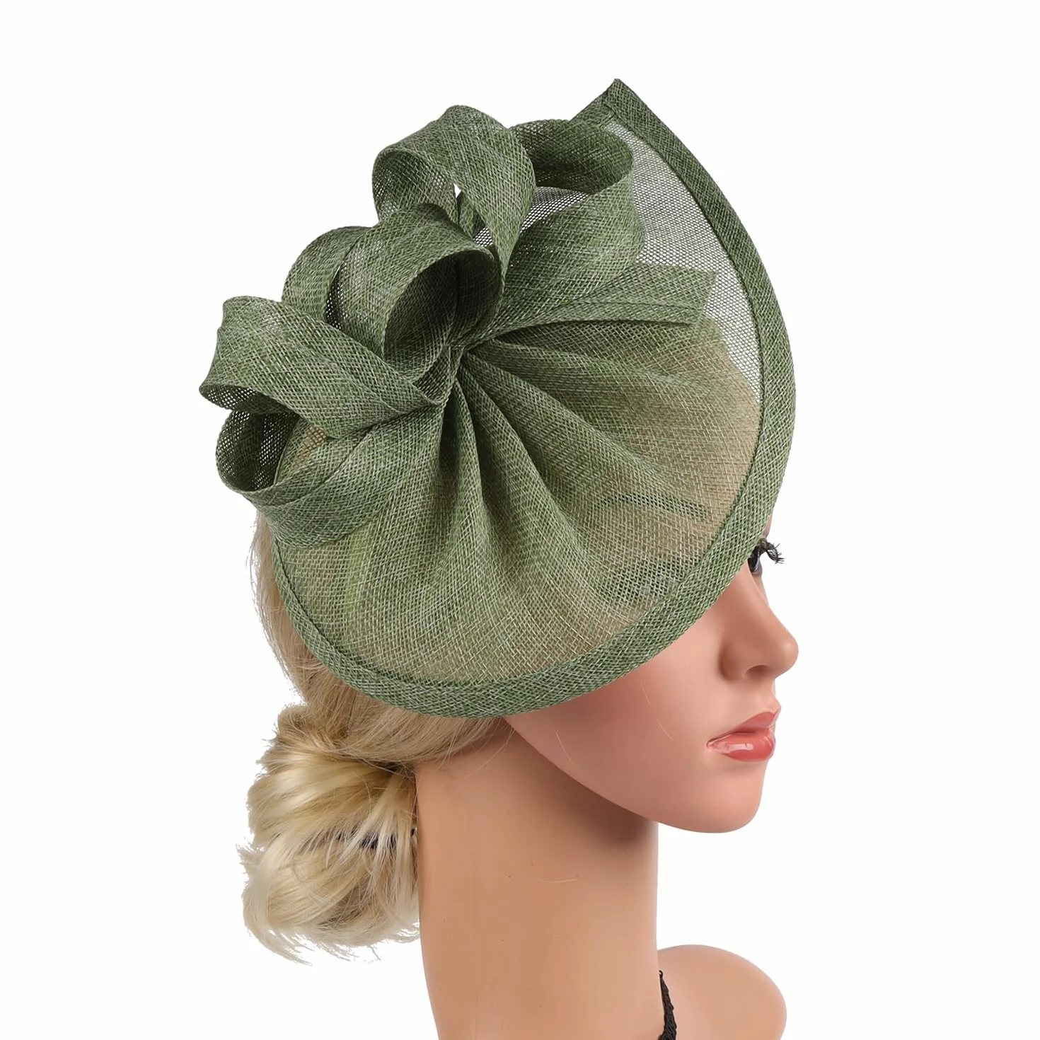Bibi de mariée avec pince à cheveux Kentucky - Chapeau melon pour femmes