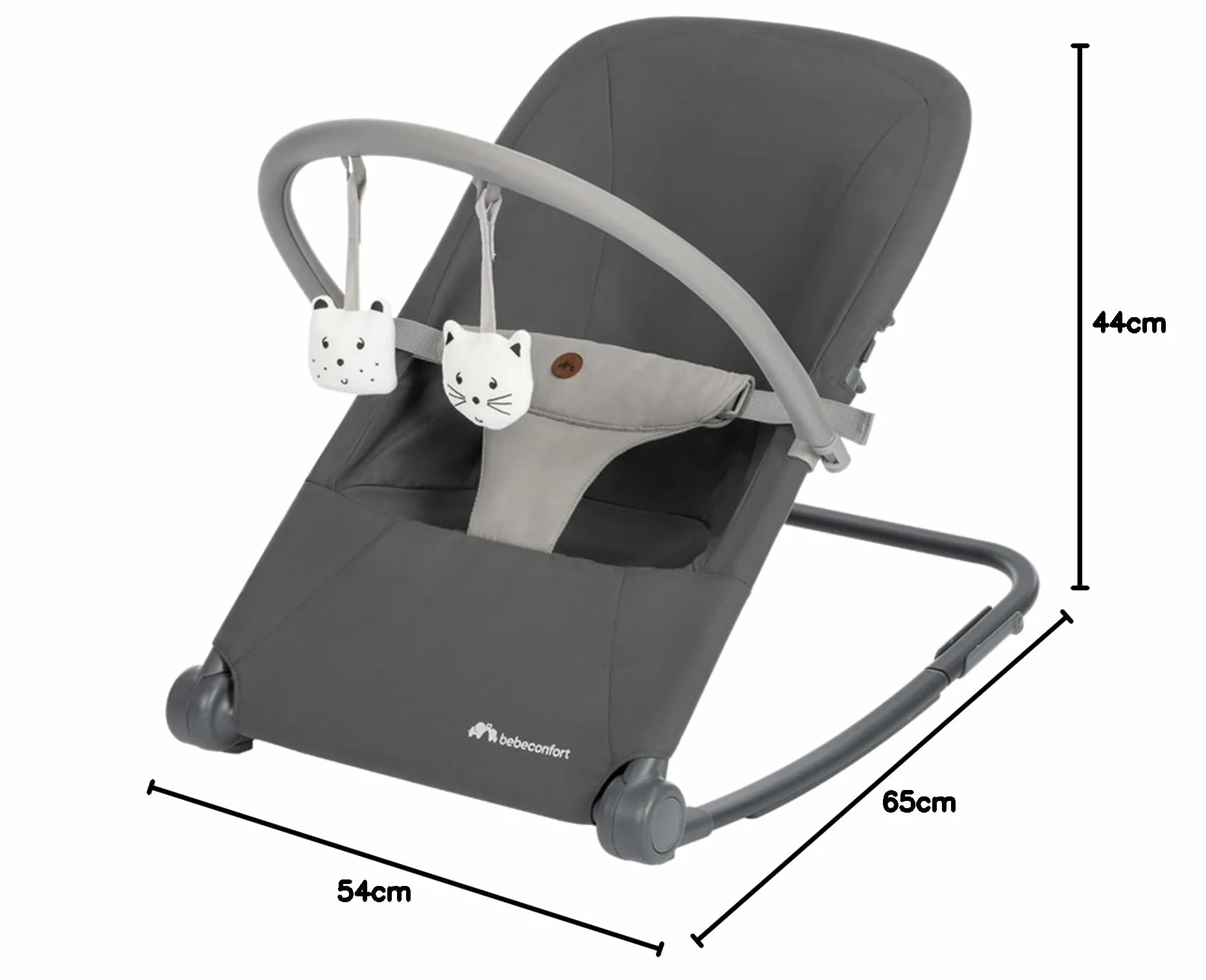 Bebeconfort Aster transat bébé pliable ultra compact 0–2 ans 2,7 kg Tinted Graphite