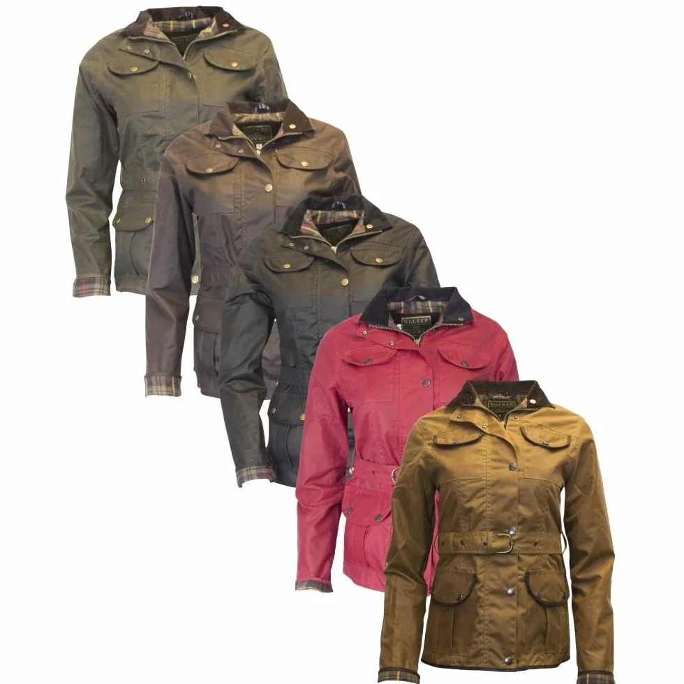 Walker and Hawkes Ladies Wax Florence Motorcycle Jacket
