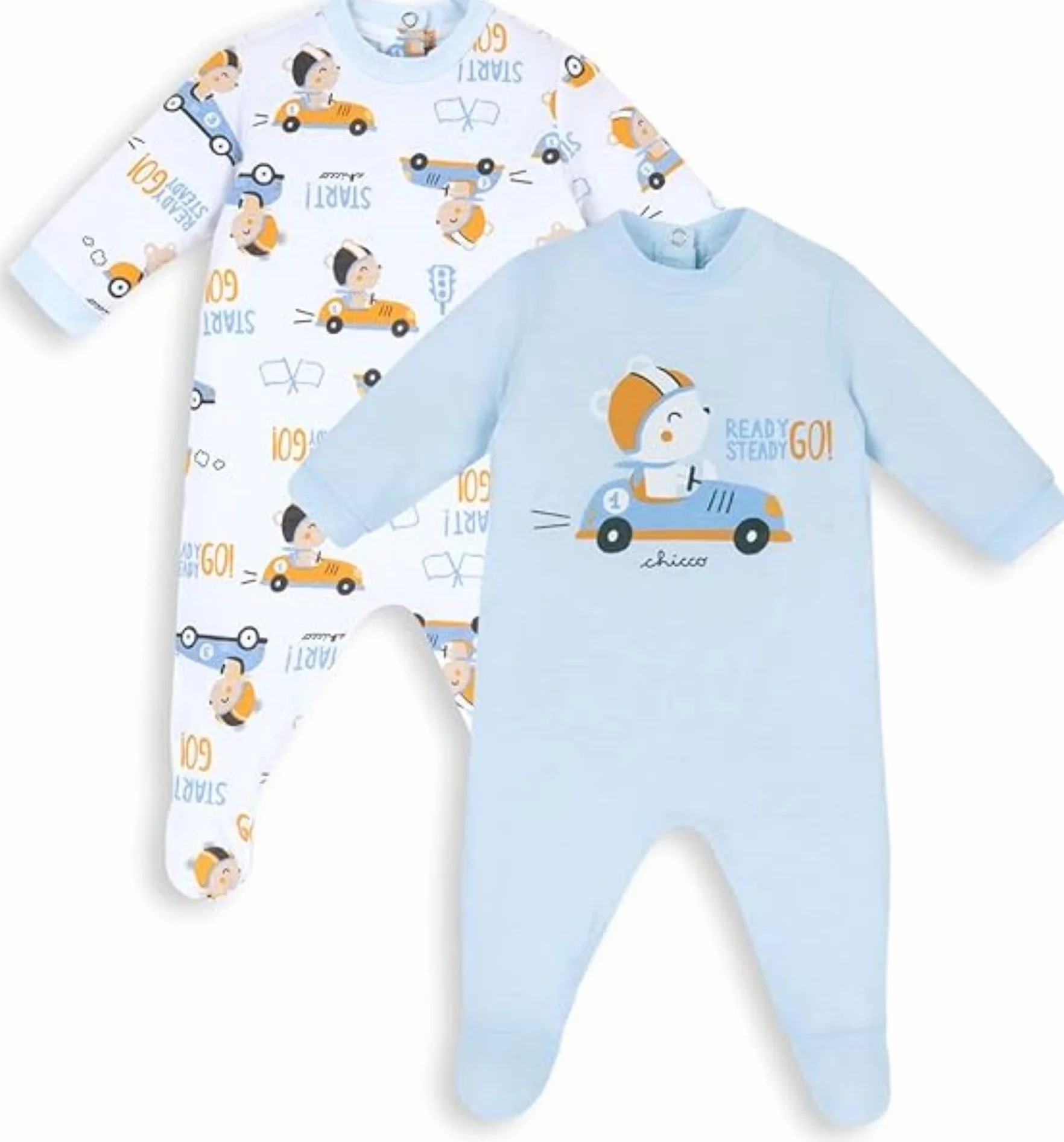 Chicco Grenouillères Bébé Coton 0-24 Mois Designed in Italy