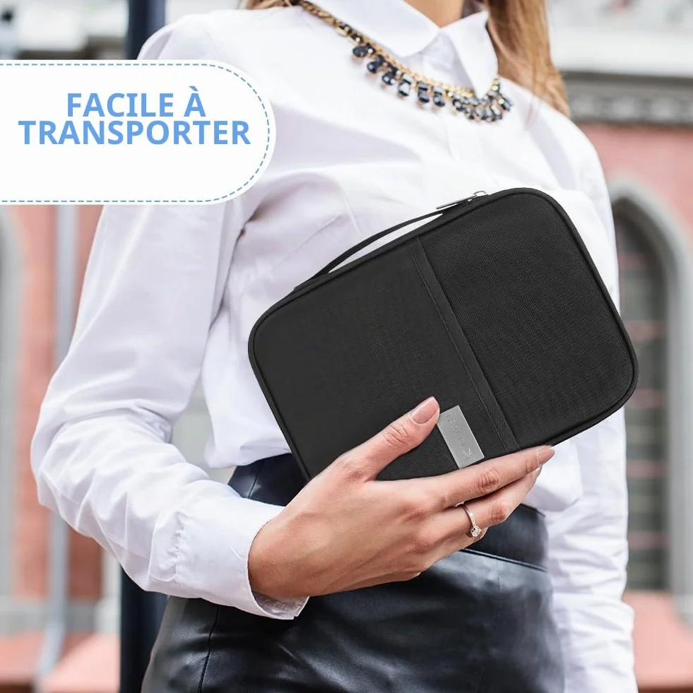 Aucuu Portefeuille Passeport Familial Étanche Organisateur de Voyage pour Passeports, Cash, Cartes d'ID