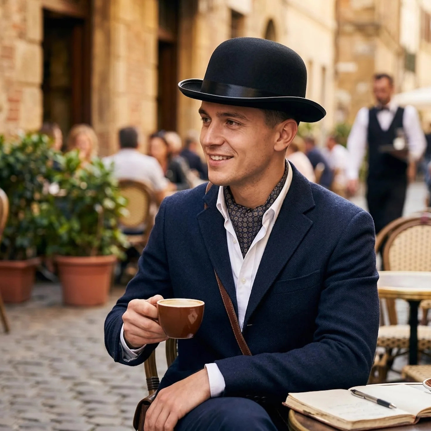 Chapeau Melon Bowler Noir en Feutre de Laine pour Adultes