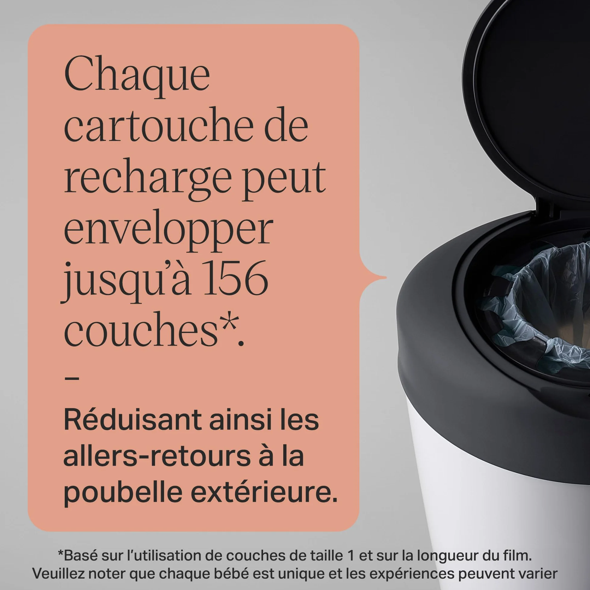 Tommee Tippee Recharges de Poubelle à Couches Simplee Sangenic, Protection Anti-Odeur et Anti-Germe, Lot de 6