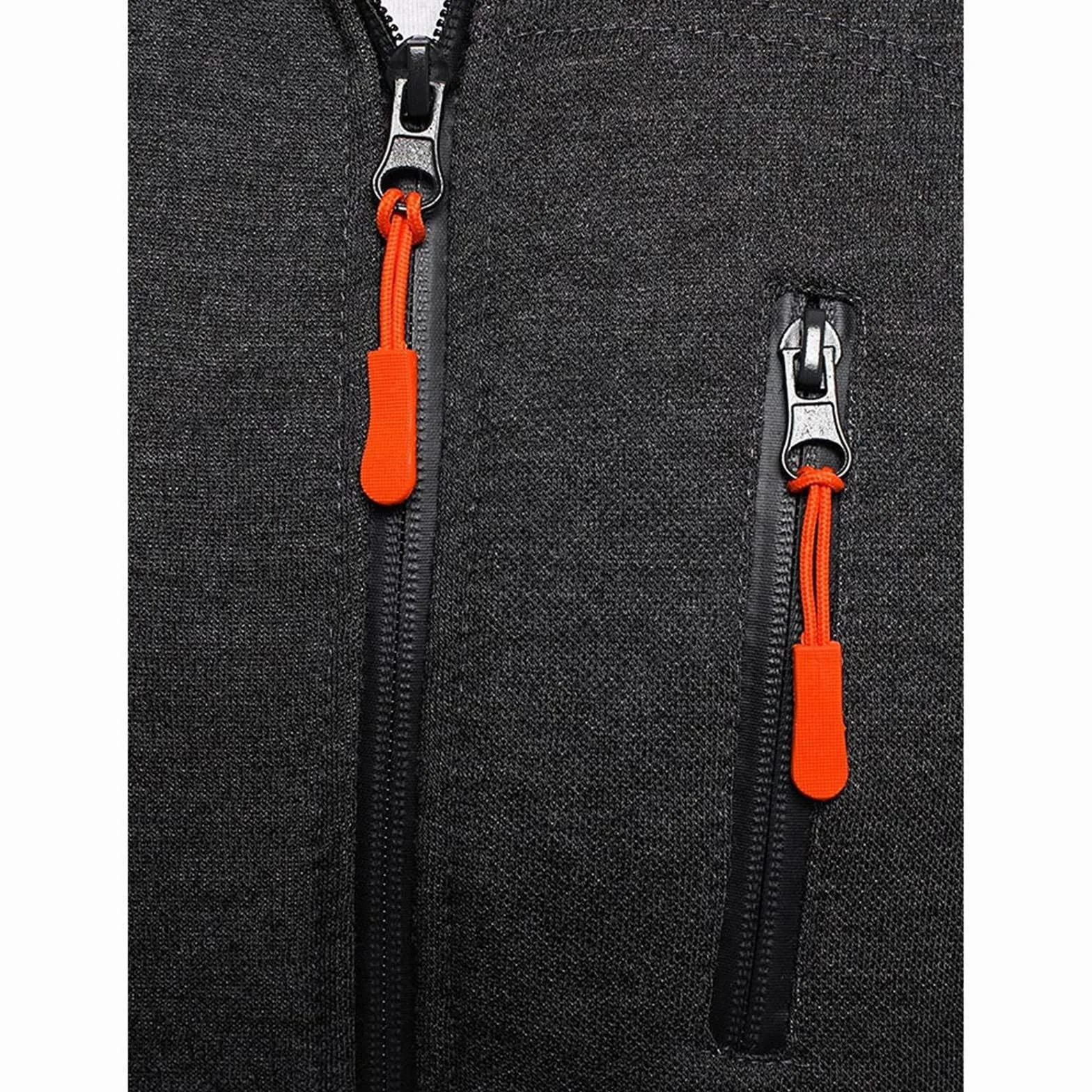 Sweats à Capuche Hommes Zippé Chaud Veste Sport Léger Respirant Hoodie Pull Manches Longues Couleur Unie Sportswear Poche Grande Taille