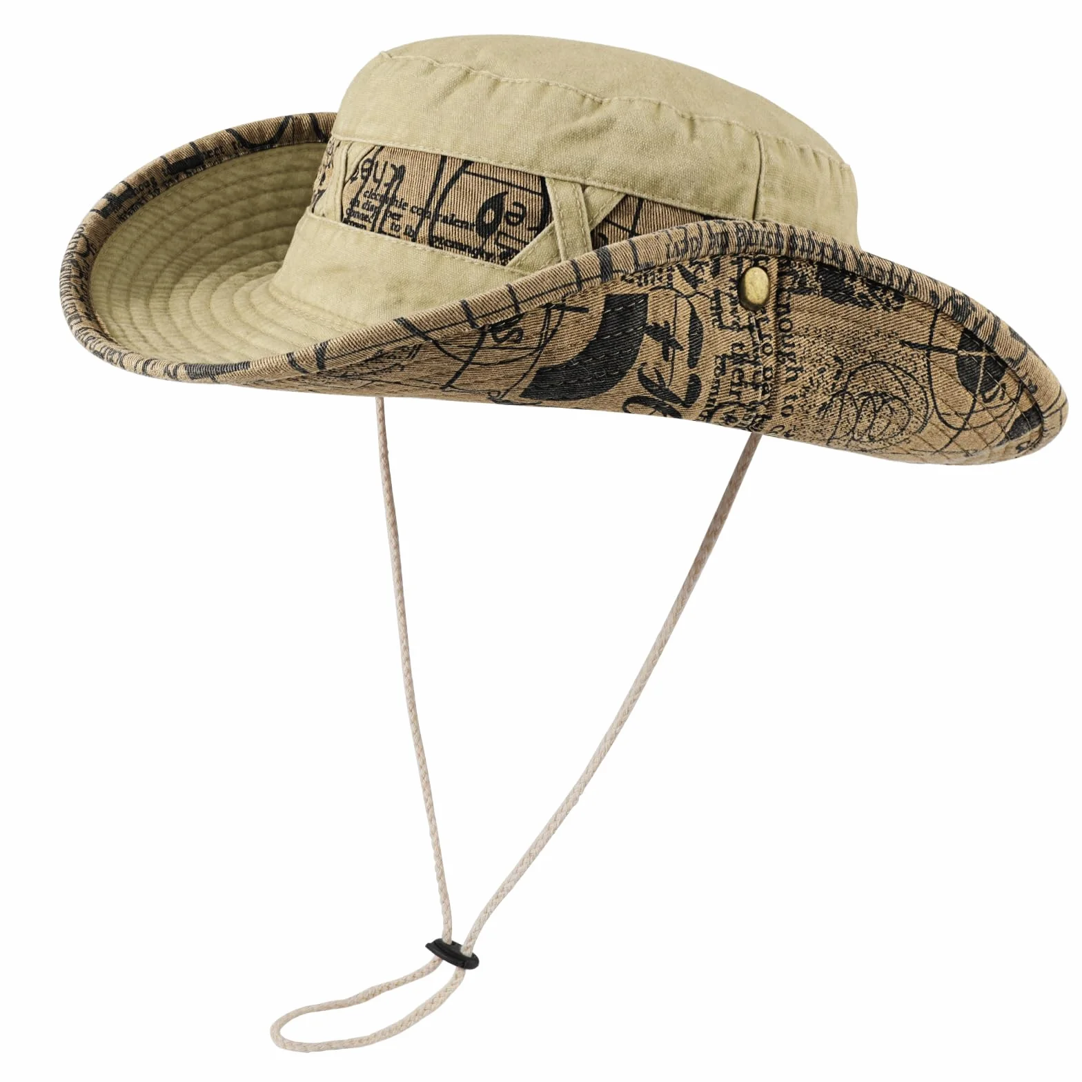 TAGVO Chapeau de Soleil Anti UV Unisexe Classique Chapeau Seau Réglable Large Bord Pliable Chapeau Cowboy Homme Femme Outdoor Ete