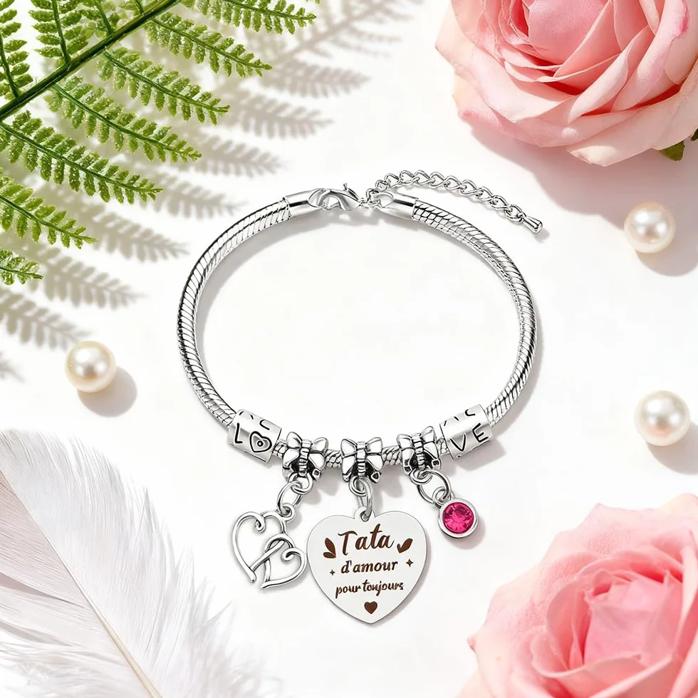 Bracelet Femme Acier Inoxydable Cadeau Noel Anniversaire