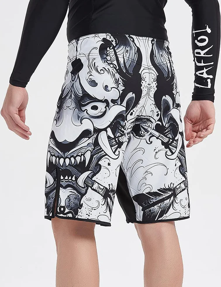 LAFROI QJK01 Short de Boxe et de Combat Libre Homme avec Cordon de Serrage et Poche