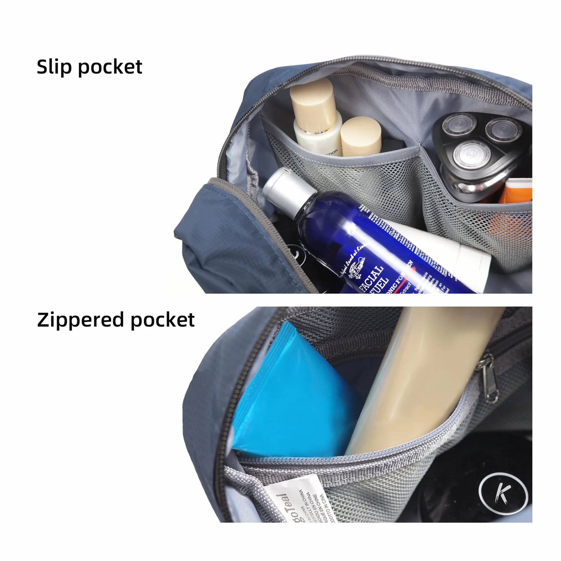 Trousse de Toilette Nomade Grand Cube de Voyage 8 L TPU imperméable Compartiment Humide Sec