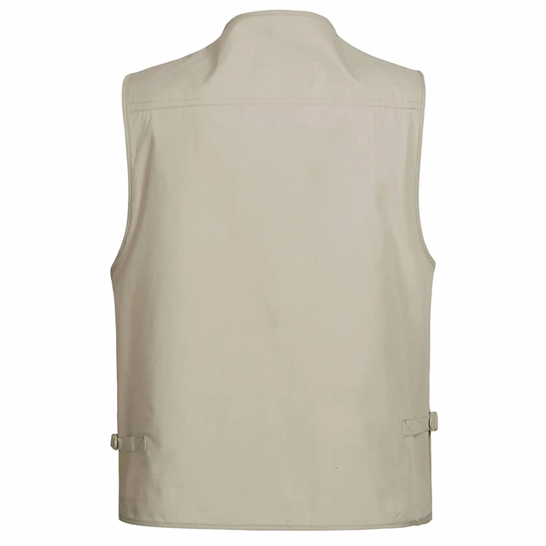 Hwalleum Homme Gilet de Plein air Multifonctionnel Grande Taille Veste sans Manches Été Respirant Séchage Rapide Multi-Poches