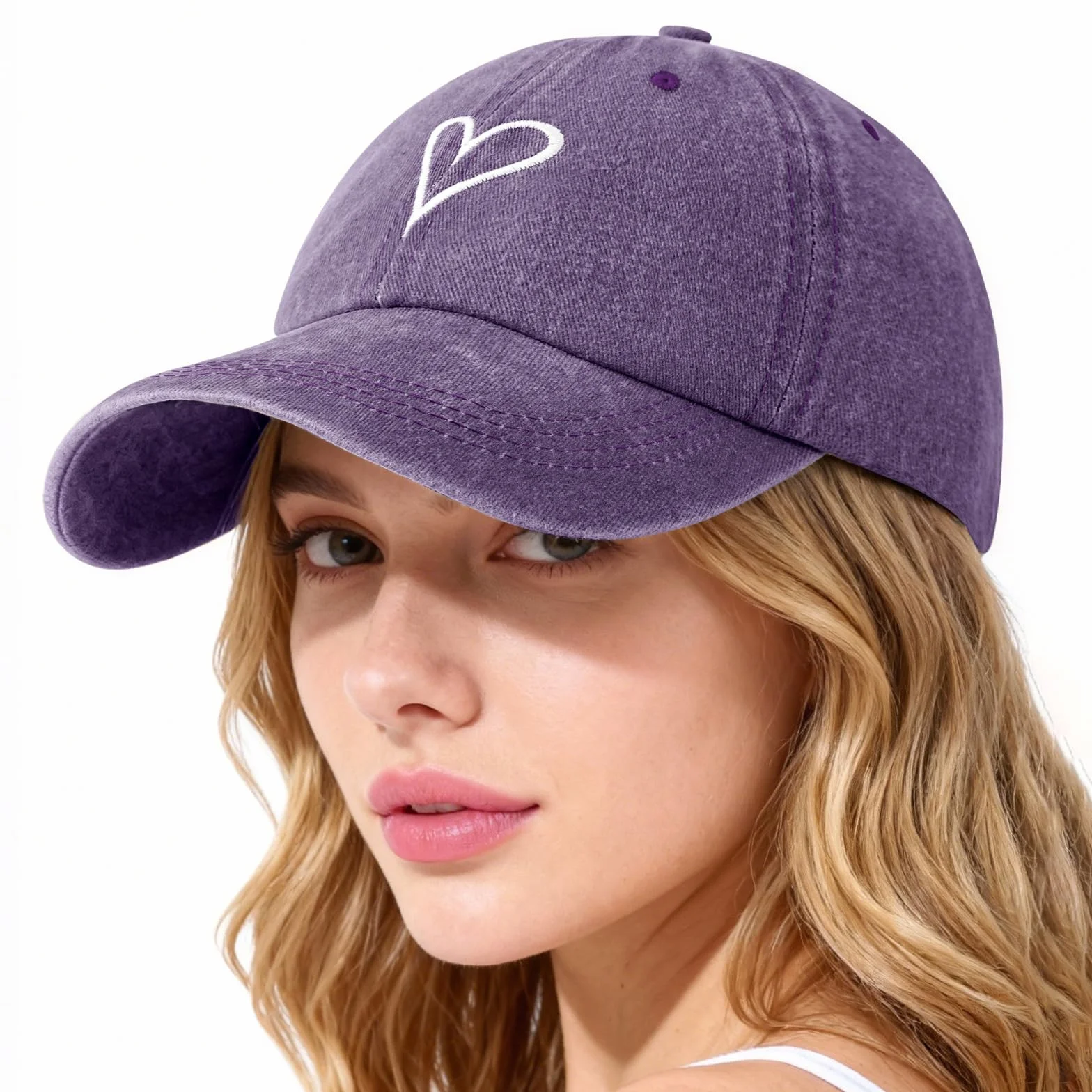 Casquette Queue de Cheval Femme Coton Anti UV Sport Vintage Baseball