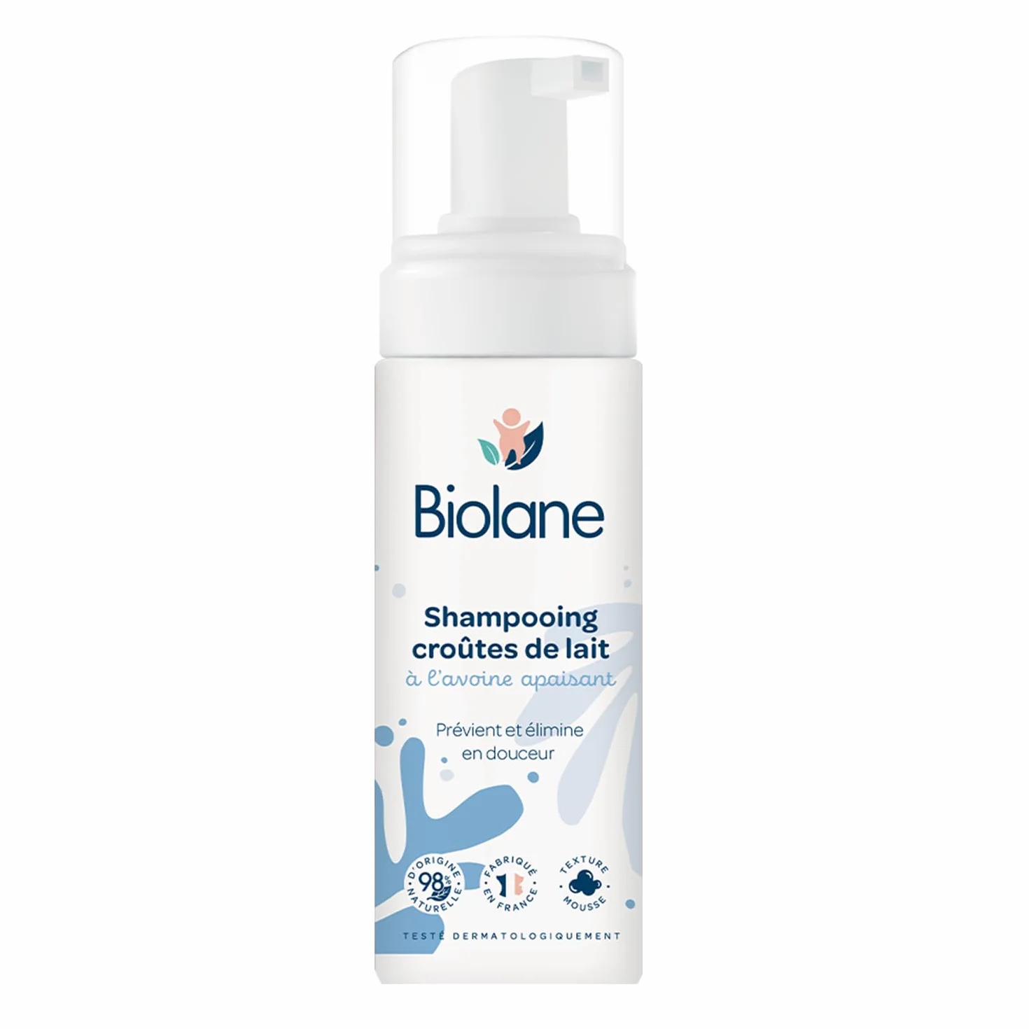 BIOLANE Shampoing bébé Croûtes de lait 150ml 98% Naturel Testé Dermatologiquement