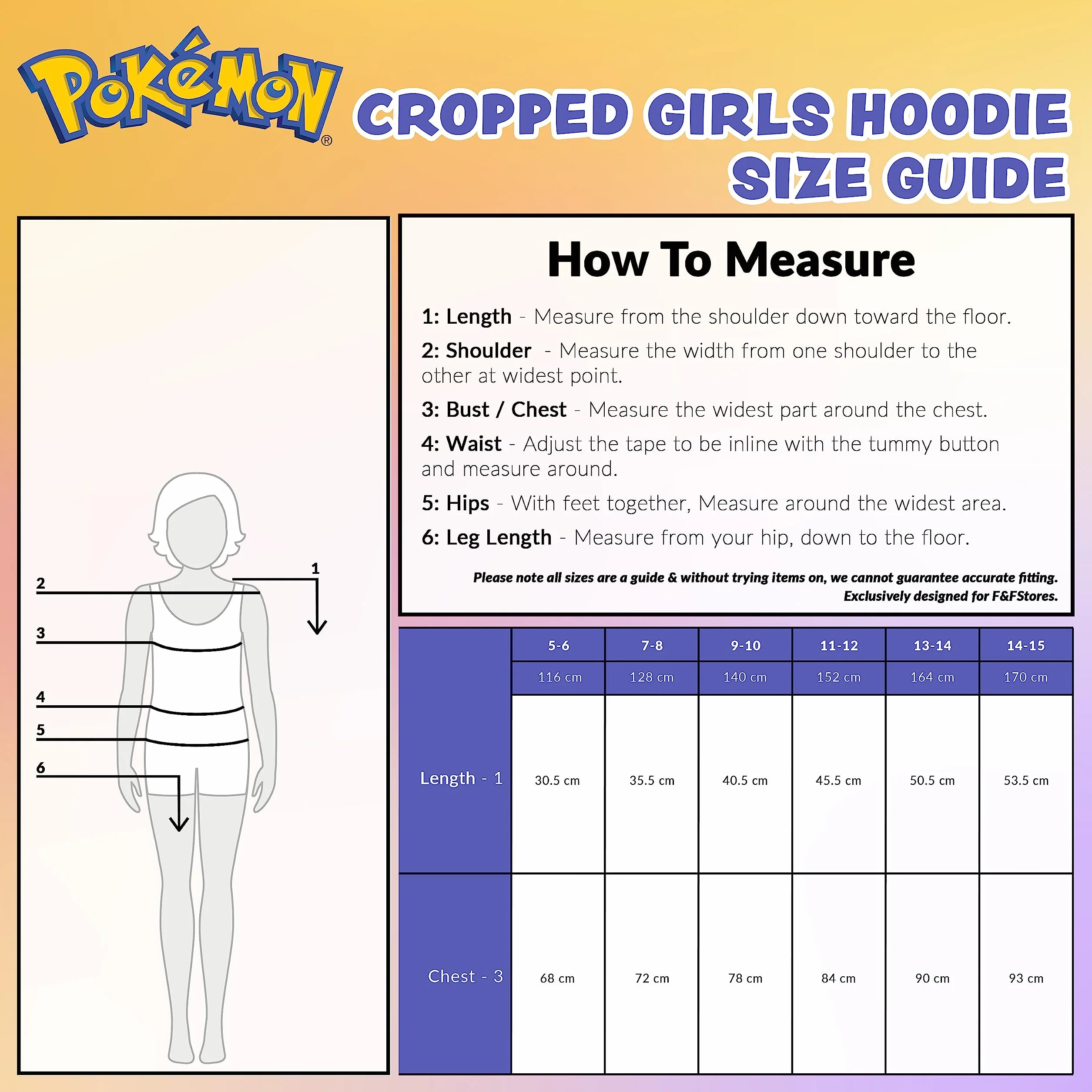 Pokémon Sweat à Capuche Fille Crop Top Officiel Pikachu Coton Tailles 5-15 Ans