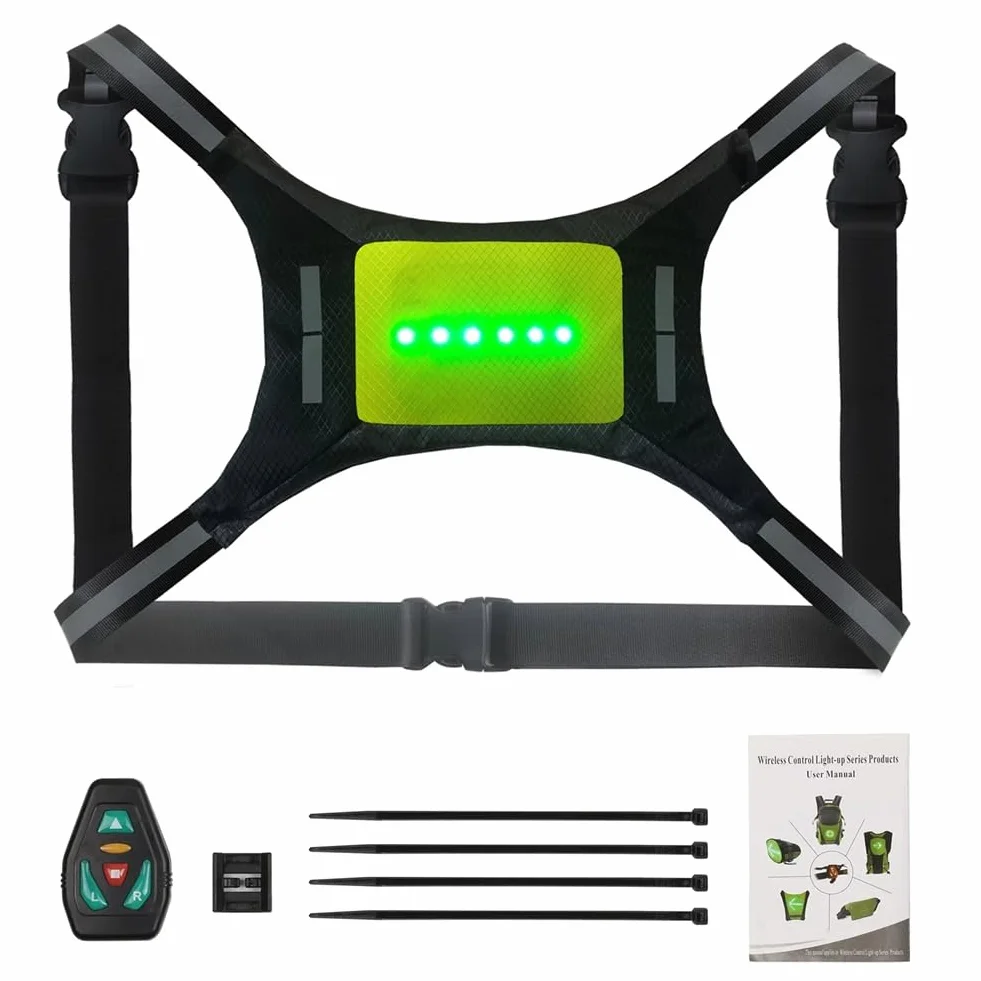 Gilet Réfléchissant LED Clignotants Cyclisme Course à Pied