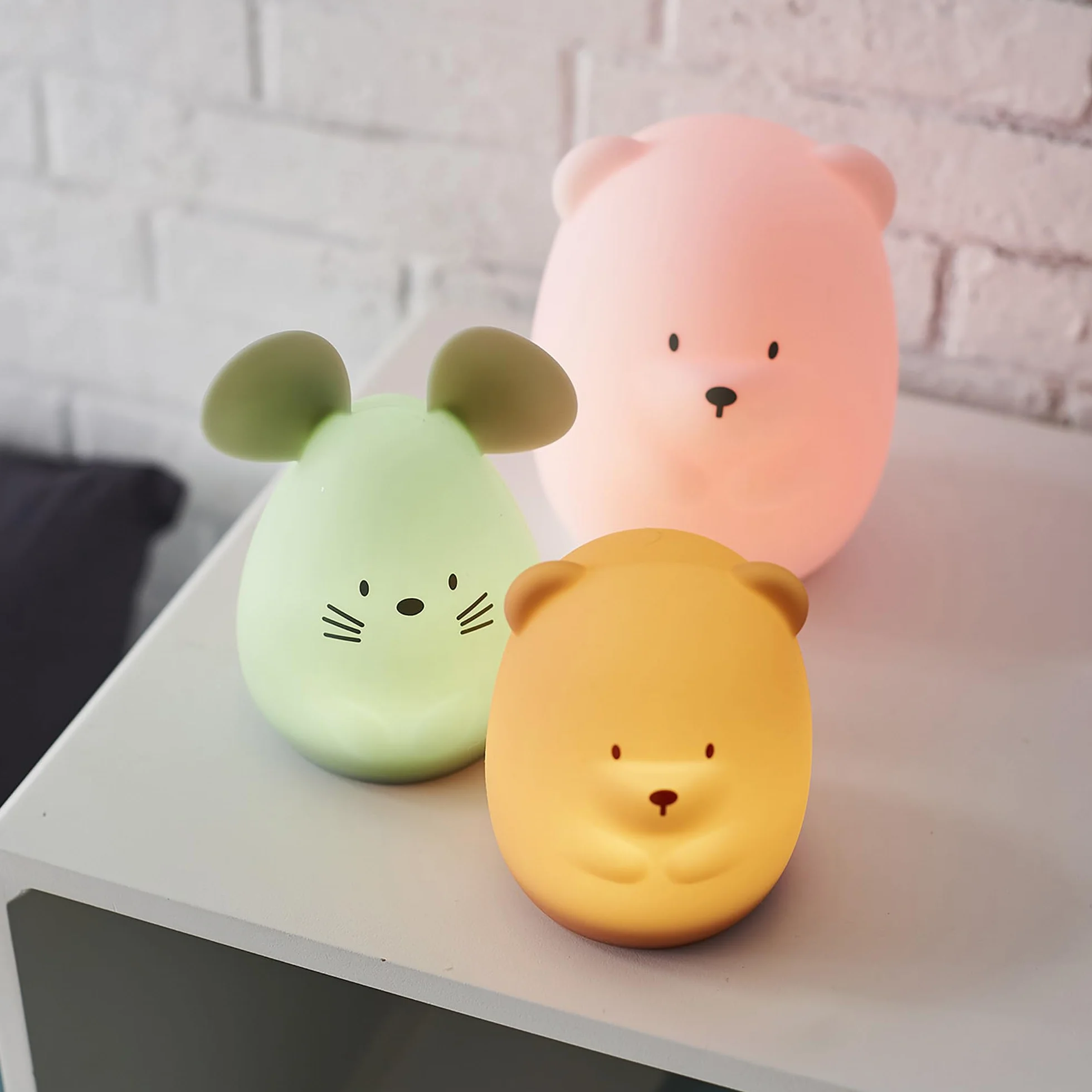 Nattou Veilleuse Ours LED en silicone 7 couleurs 16 cm sans BPA