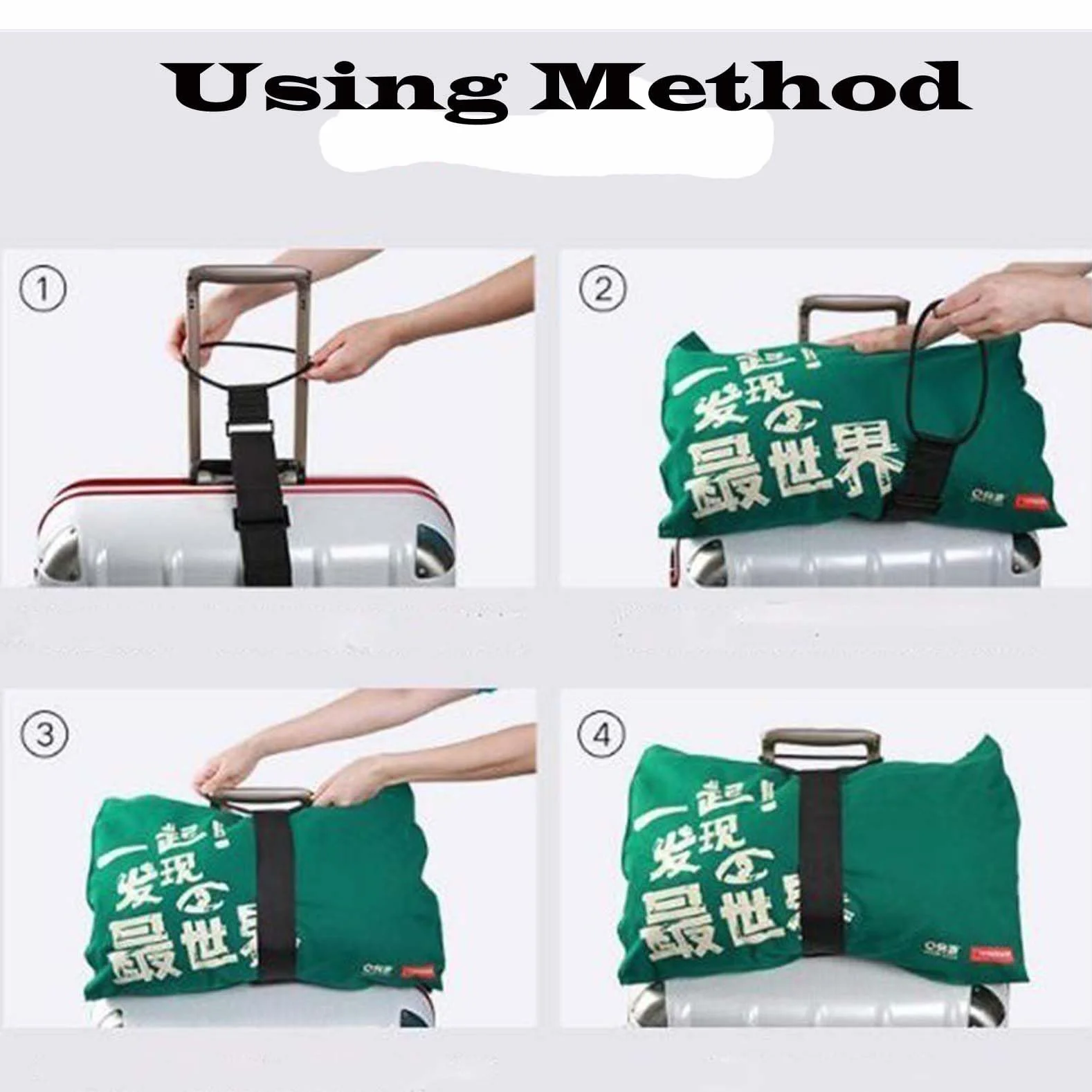 Sangle Elastique pour Bagage, Sangle de Valise Sécurisée, Accessoires Multifonctionnels (2 pièces)