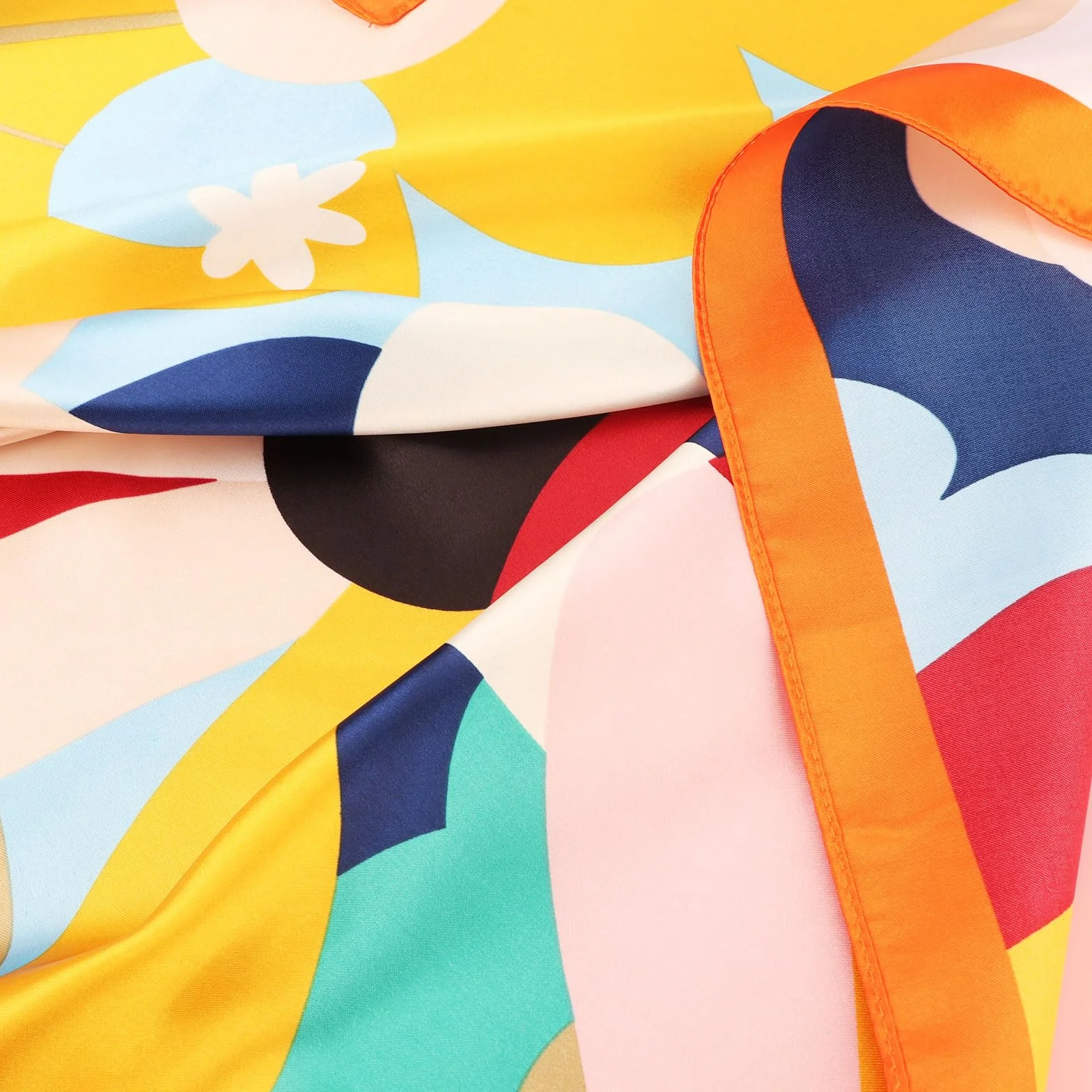 DRESHOW Foulards Carrés Satin Femmes Accessoires Cheveux Soie Bandanas Plage
