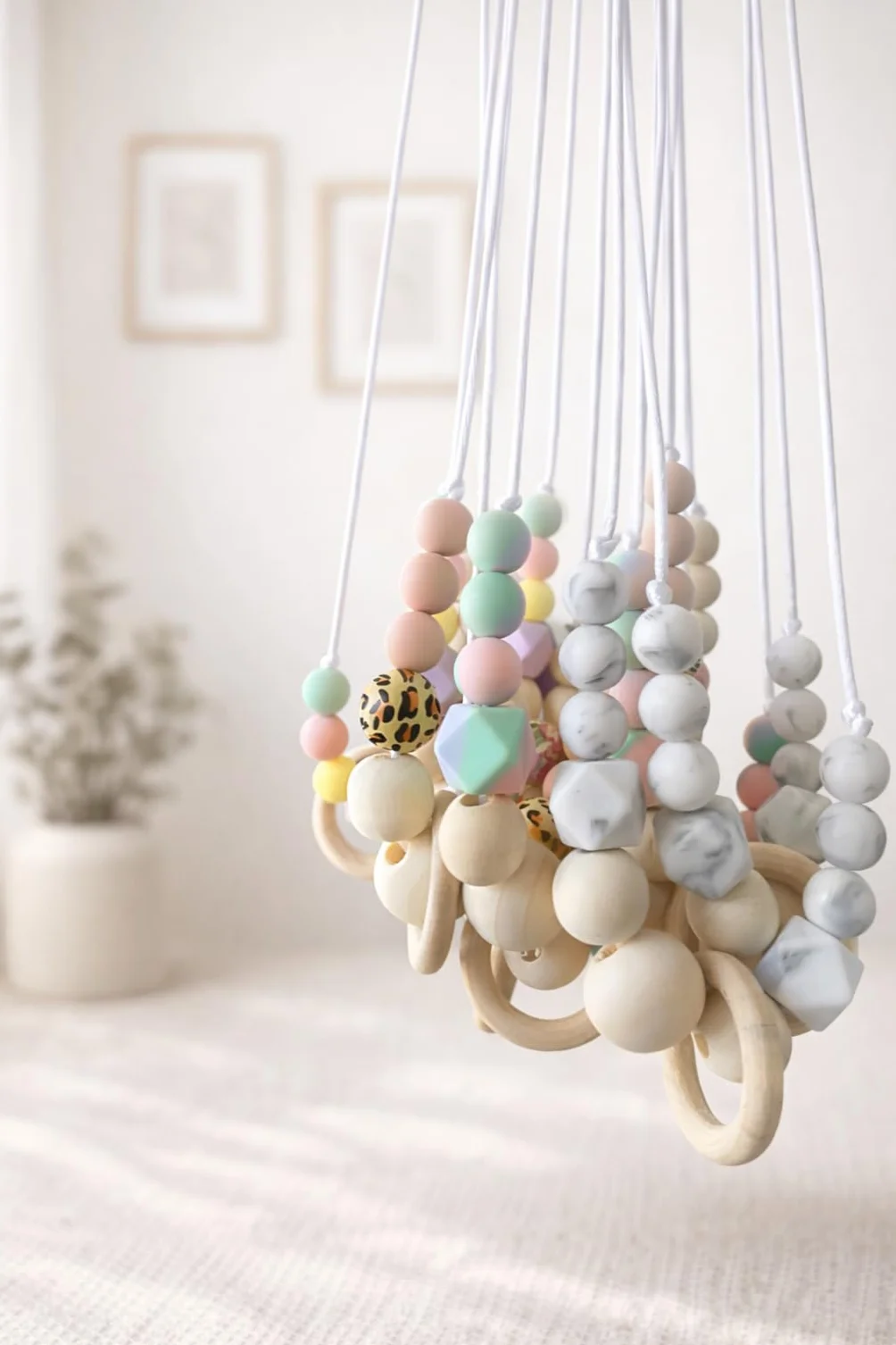 LITTLE Collier d’allaitement maman bois silicone Bijou maternité sensoriel Accessoire portage