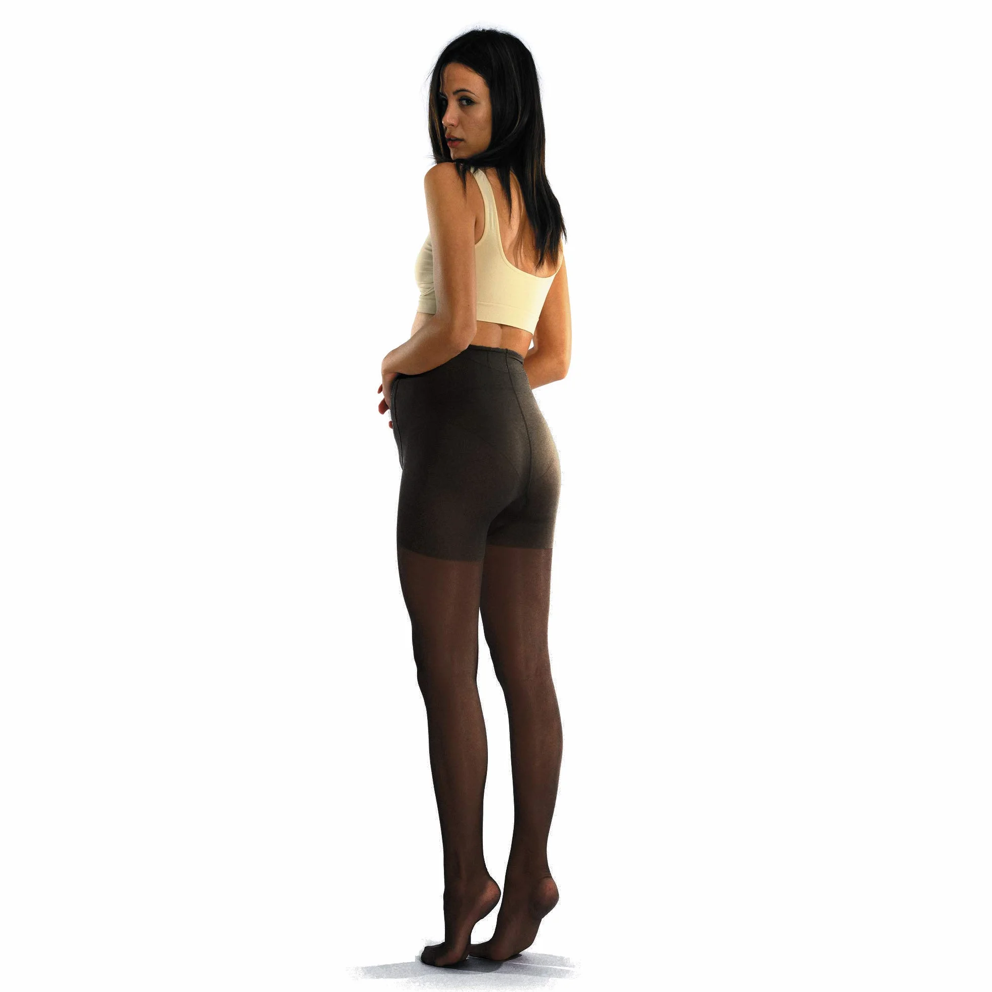 SCUDOTEX Collant de Grossesse 70 Deniers Moyenne Compression 15-18 Hg mm Noir Taille 3