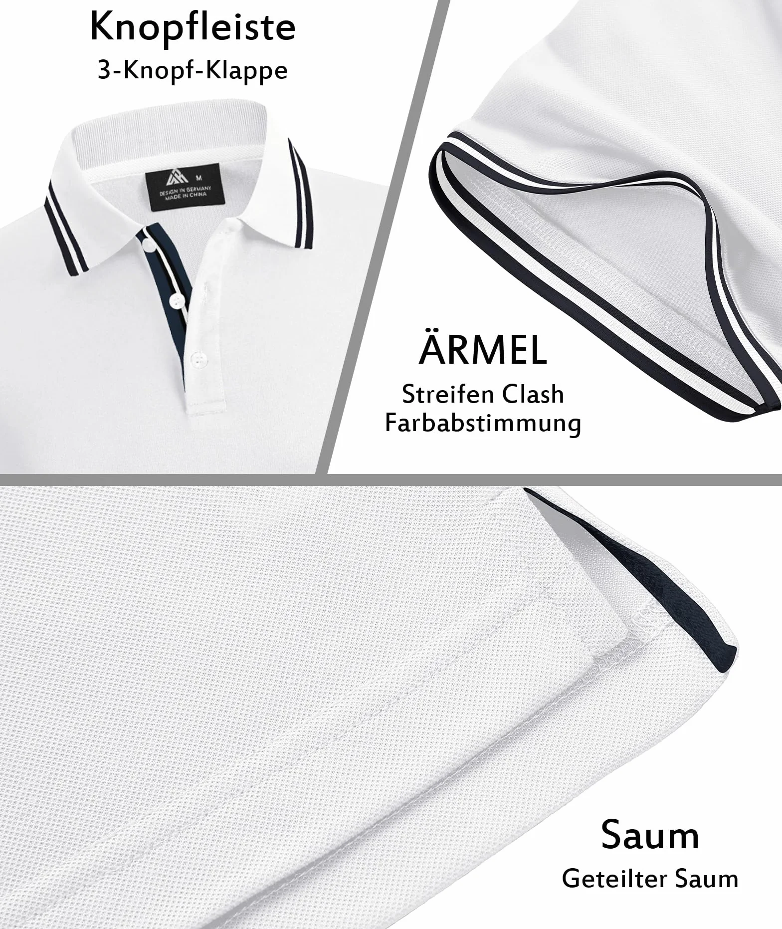 SwissWell Polo Homme Manches Courtes Golf Respirant Tshirt Sport Été Séchage Rapide