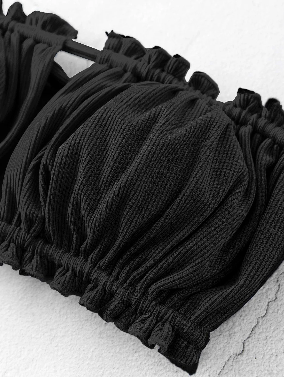 ZAFUL Bikini de 2 pièces Une Épaule Maillot de Bain Réversible 2 en 1 Peau de Serpent Bikini à Lacets au Dos