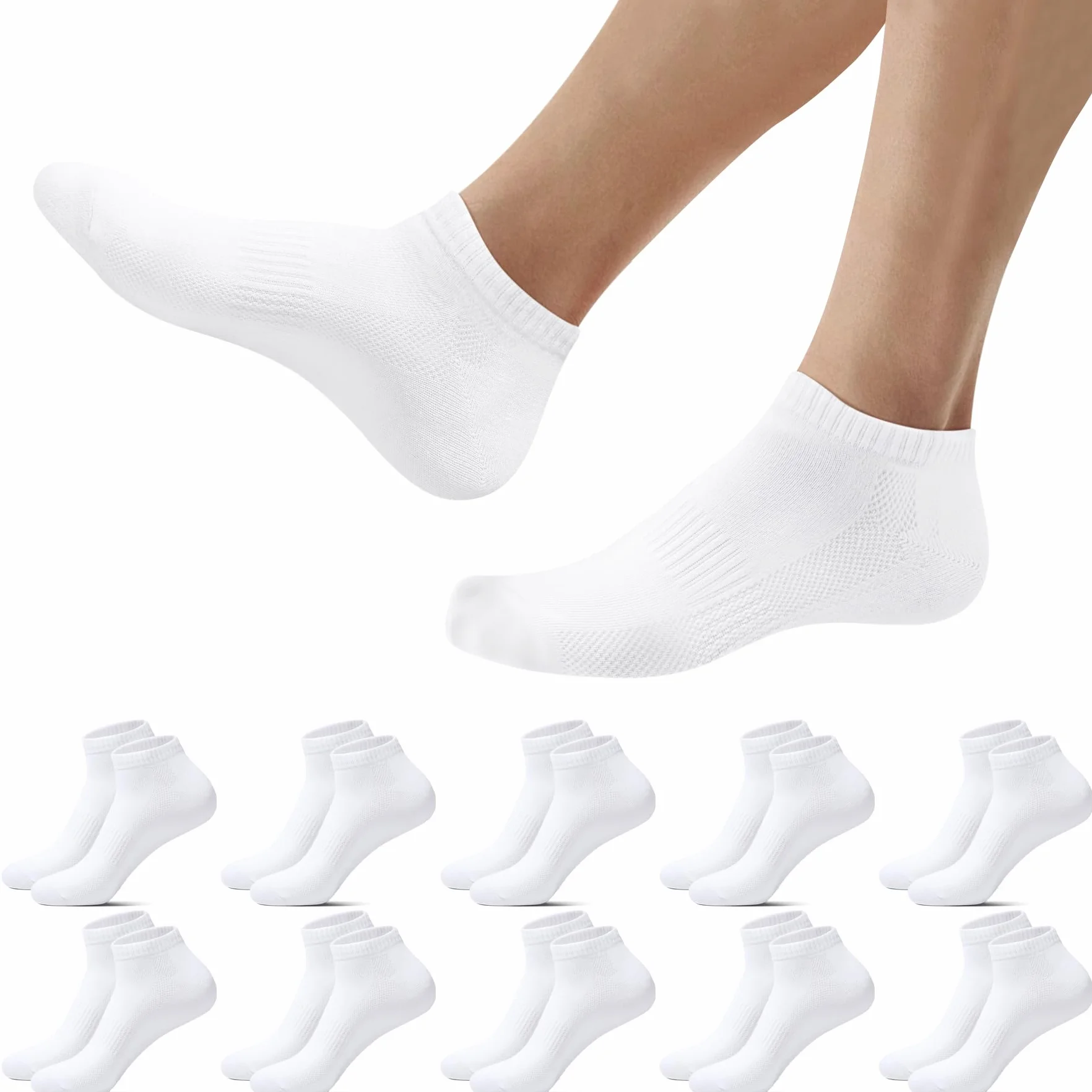 Chaussettes Hommes Femmes Coton Basses Sport Courtes Respirantes Unisexe