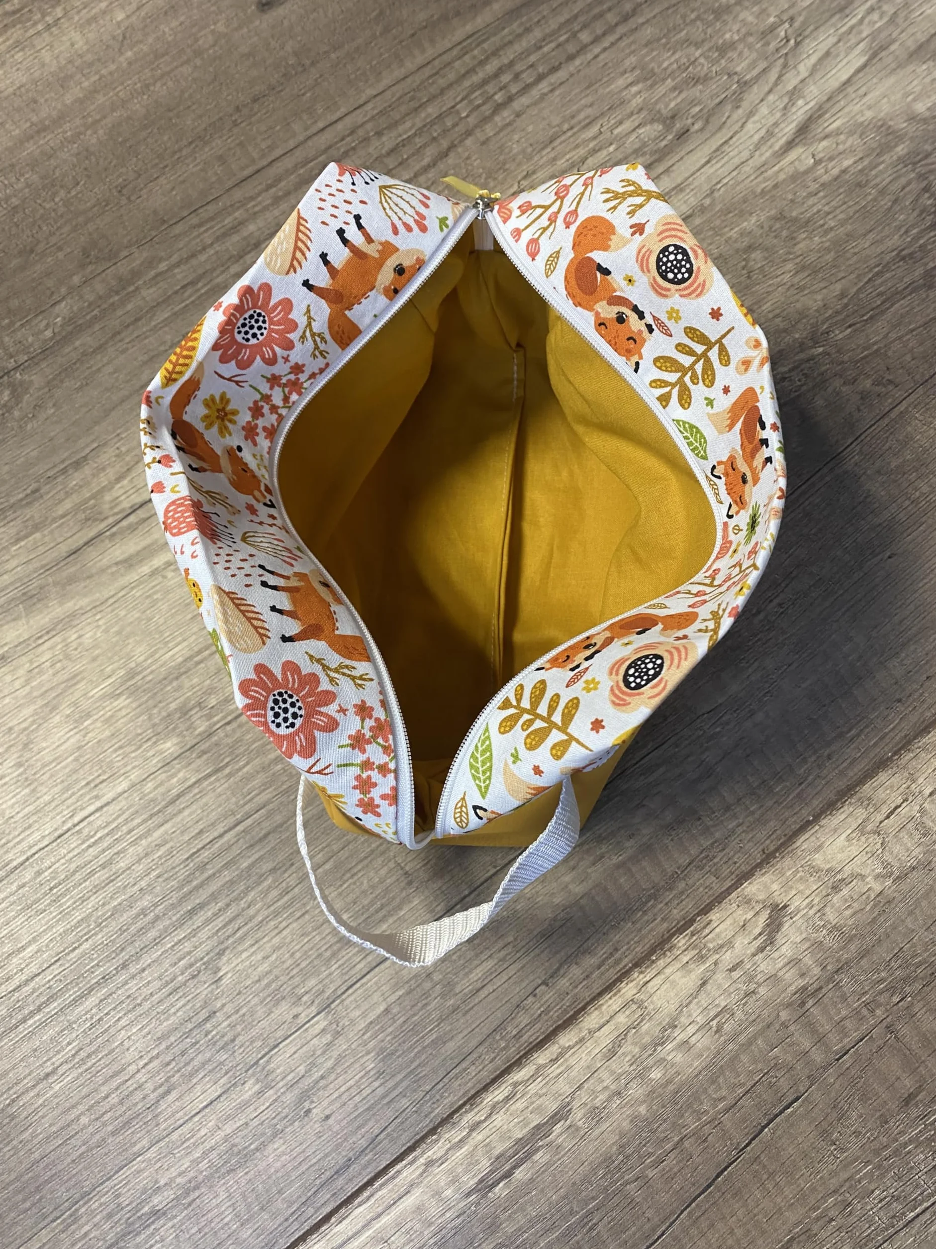 Trousse de Toilette Enfant Personnalisé Renard Jaune