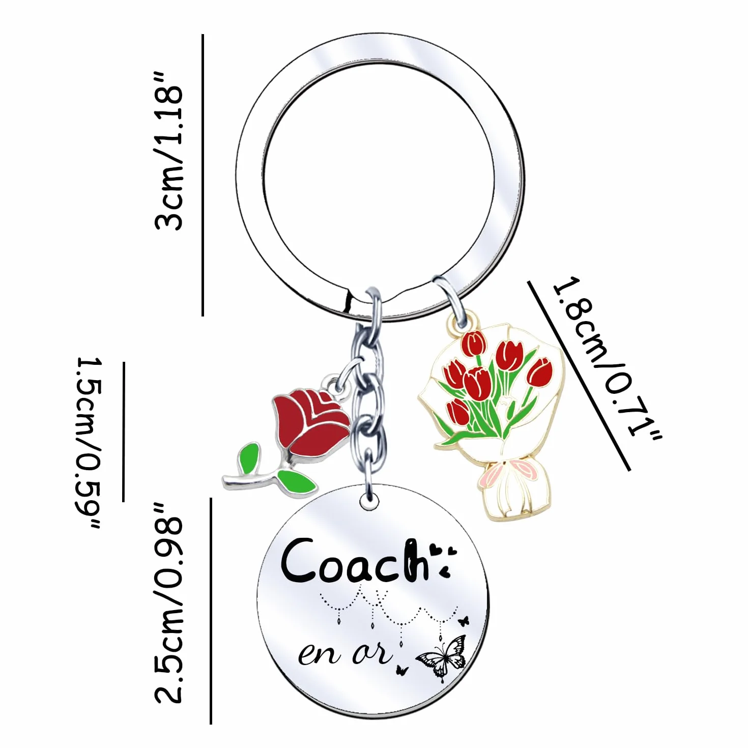 Coach Porte Clef Cadeau Femme Anniversaire Merci Maîtresse