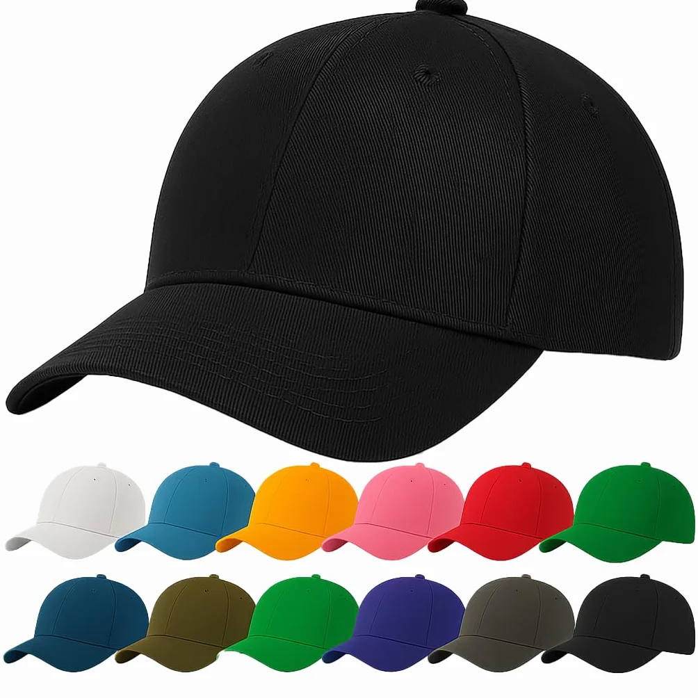 Casquette Baseball Snapback Couleur Unie Ajustable 6 Panneaux Taille Unique Golf Hat Motorcycle Trucker Cap