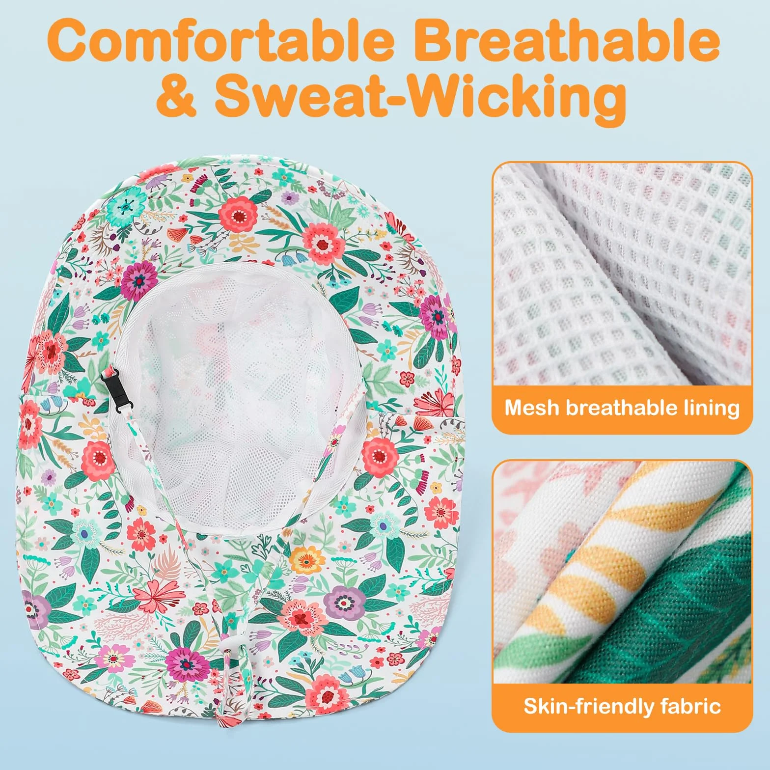 MASOCIO Chapeau Anti UV Bébé Enfant Bob Soleil Garçon Fille Casquette de Plage Réglable