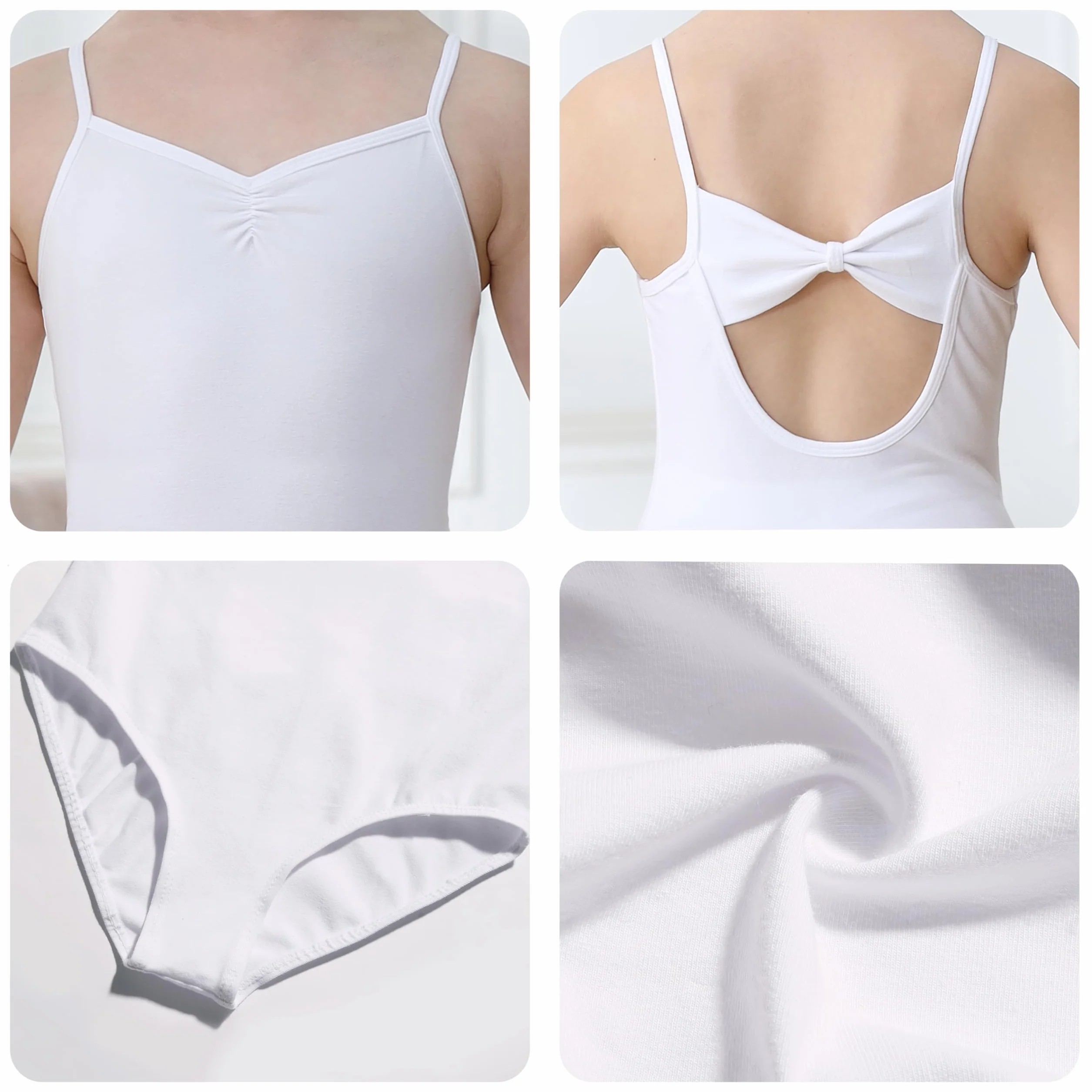 Justaucorps Danse Ballet Fille Coton Fines Bretelles