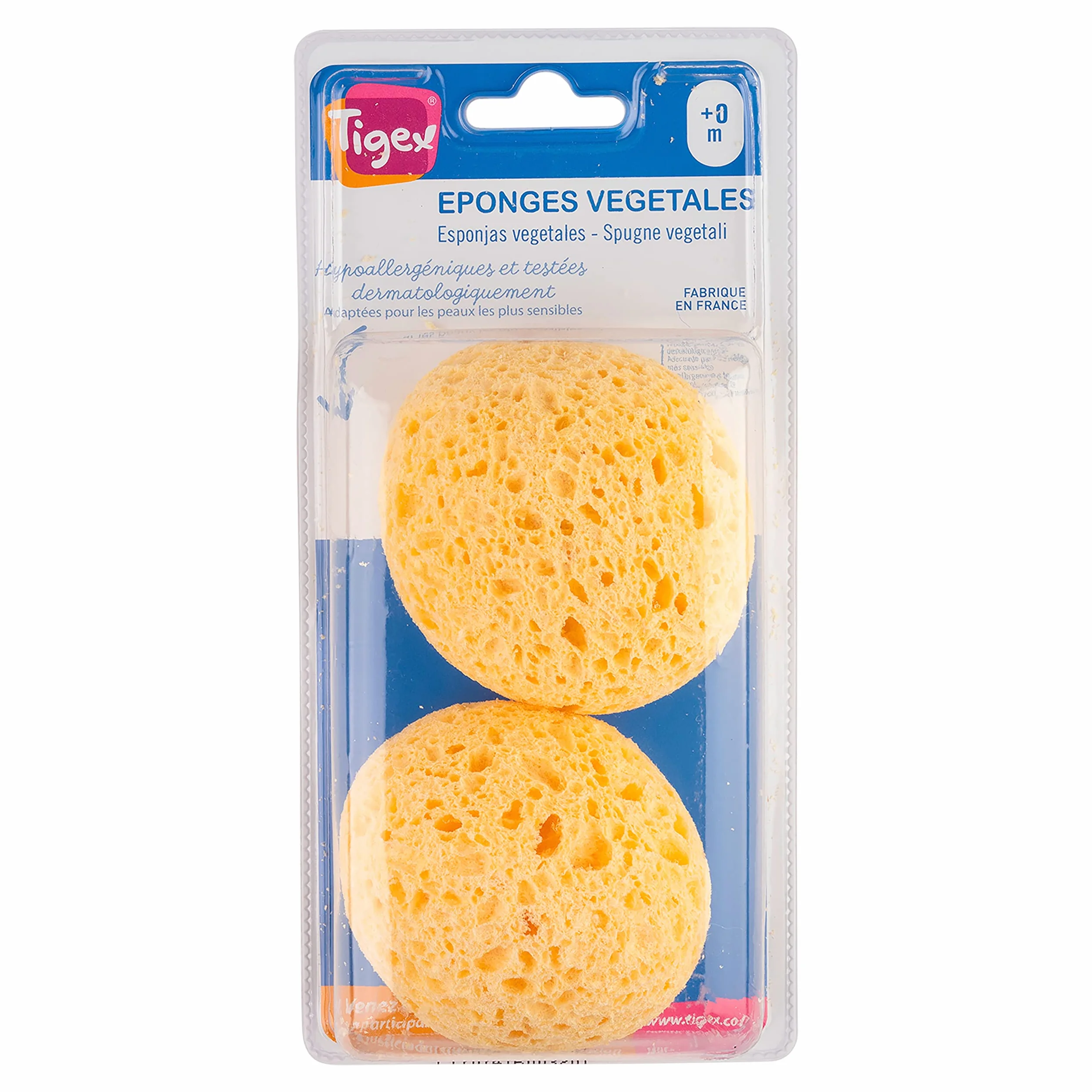 Tigex Éponges Végétales Boule Bébé Lot de 2
