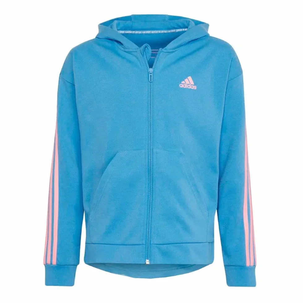 Adidas Veste Zippée Turquoise Fille