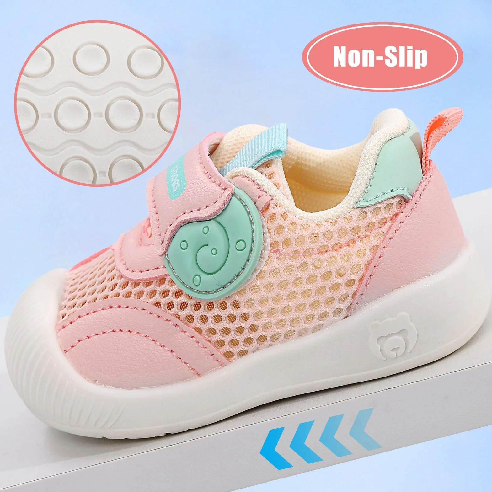 MK MATT KEELY Chaussure Bébé Fille Garçon Baskets Marche Léger Antidérapant Mesh Respirant