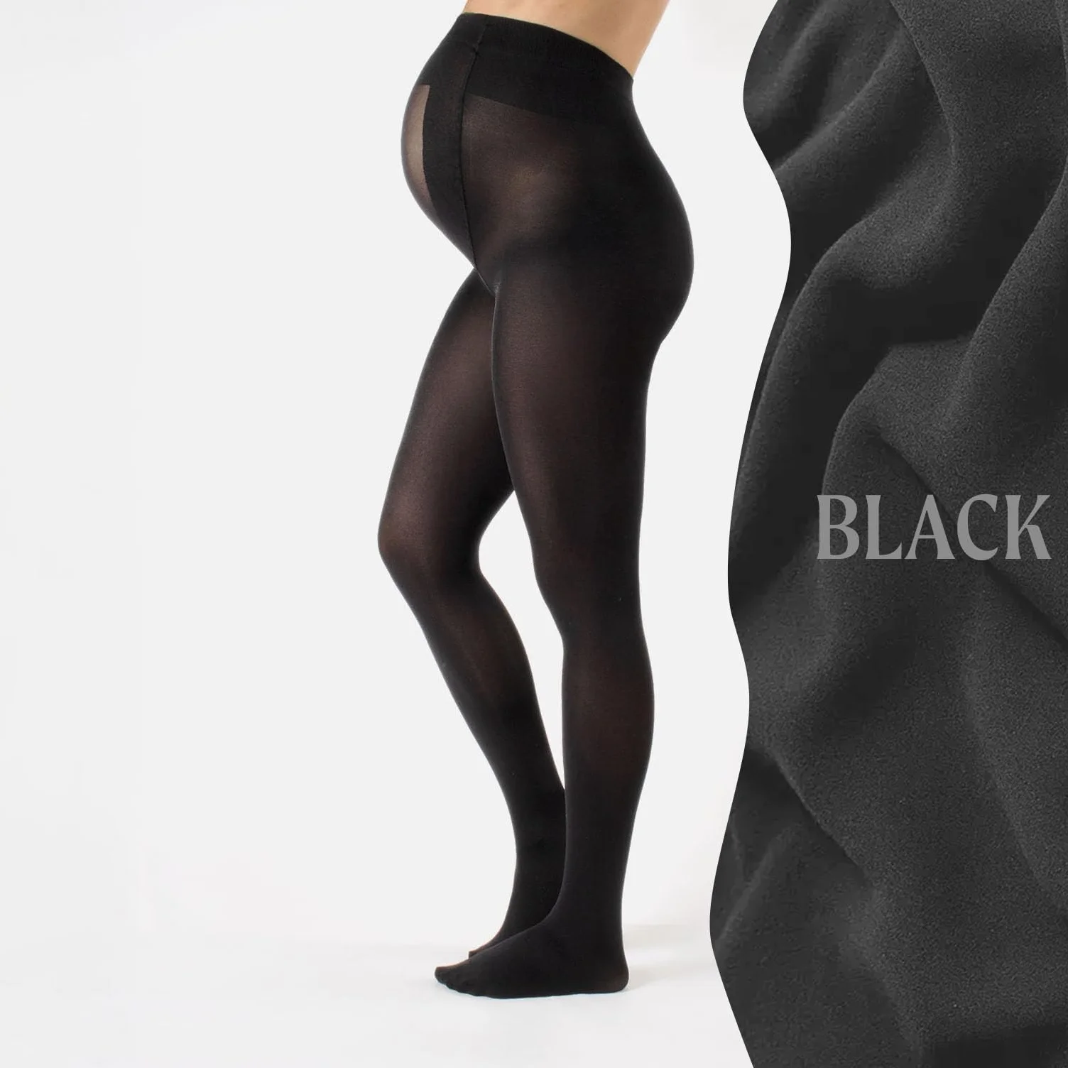 CALZITALY Collants de Grossesse Opaques 40 DEN Noir Bleu