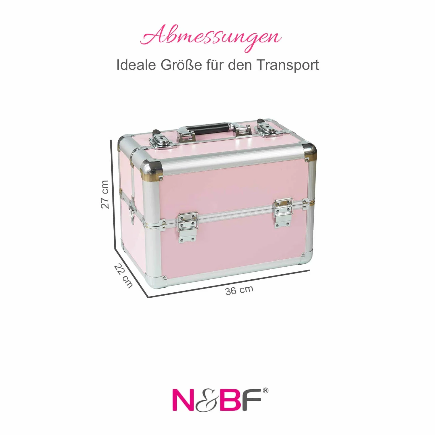 Malette Maquillage Aluminium Rose Vanity Case