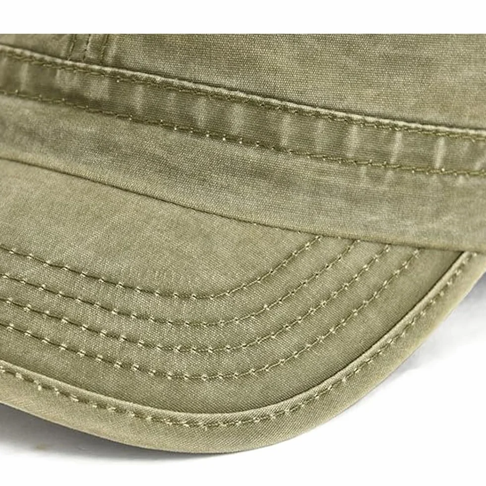 Casquettes Militaires en Coton Délavé Design Unique